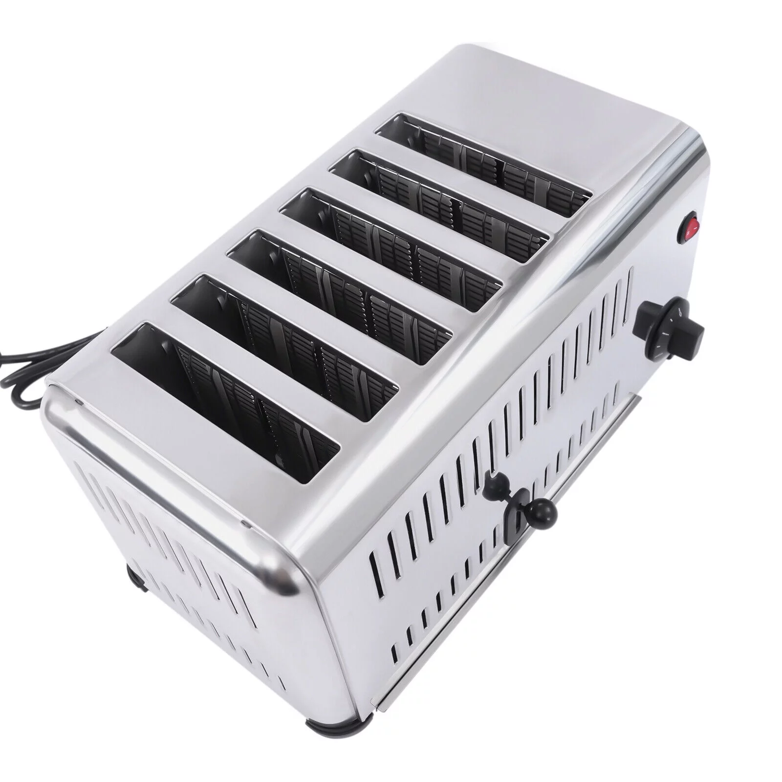 SHZICMY 1680w 6 Slices Pop-Up Electric Toaster Stainless Steel Toaster for Home Restaurant