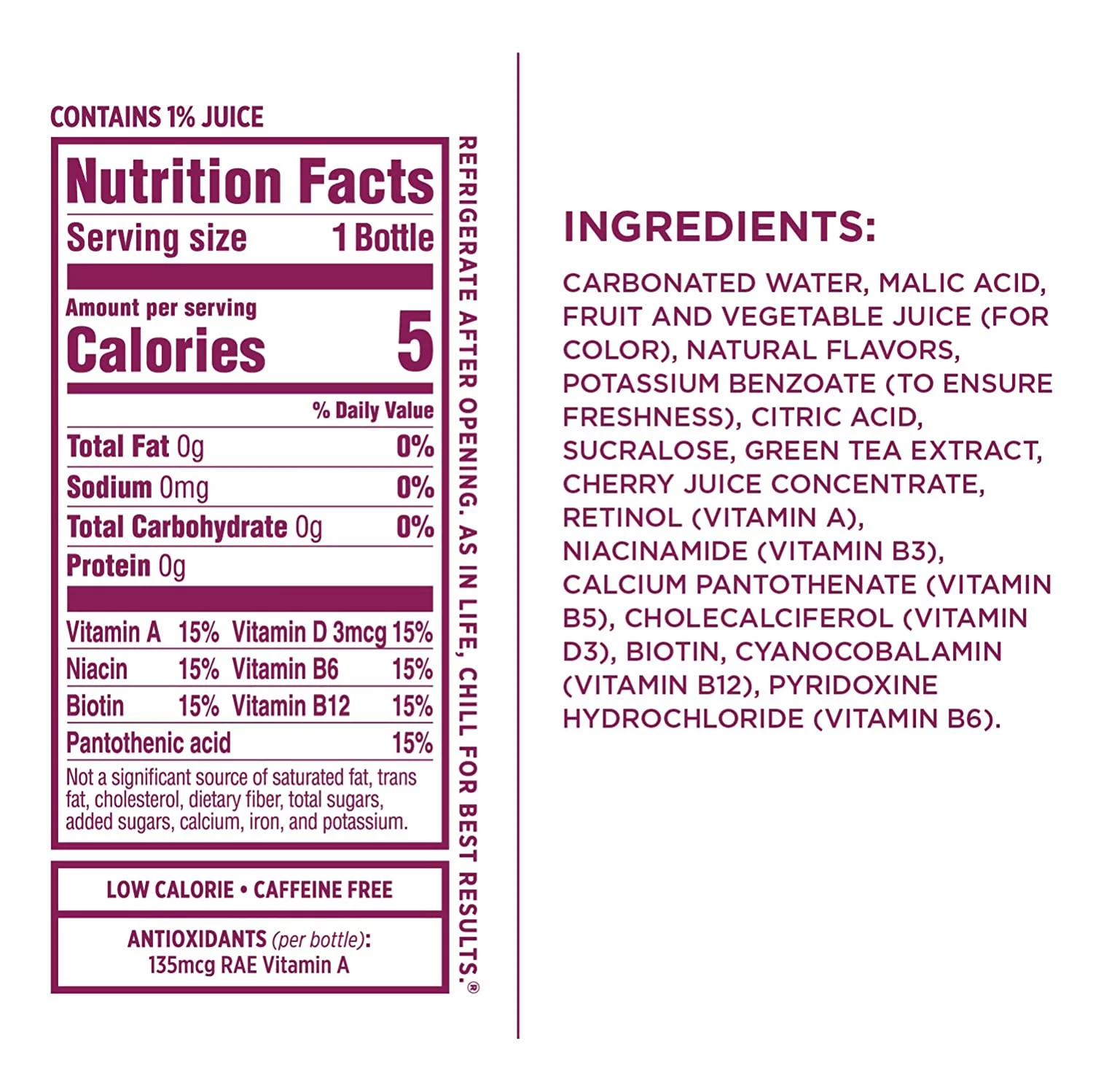 Sparkling Ice, Black Cherry Sparkling Water, with Antioxidants and Vitamins, Zero Sugar, 17 fl oz Bottles (Pack of 12)