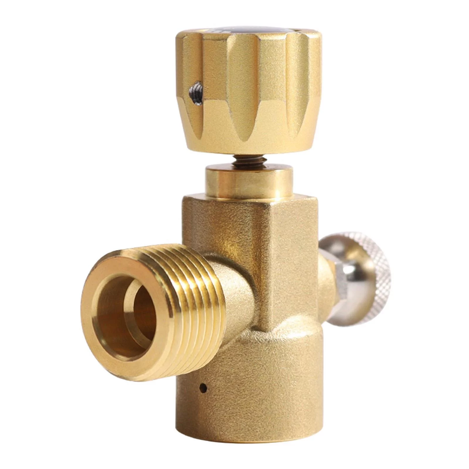 Cylinder Refill Adapter with Switch Outer Thread 4 to .8-14 Refill Bottle CO2 Cylinder Filling Adapter , Without Pressure