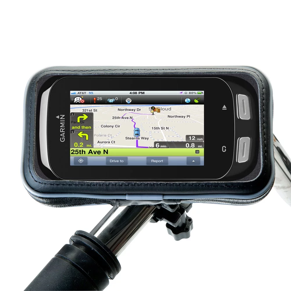 Heavy Duty Weather Resistant Bicycle / Motorcycle Handlebar Mount Holder Designed for the Garmin Edge 1000