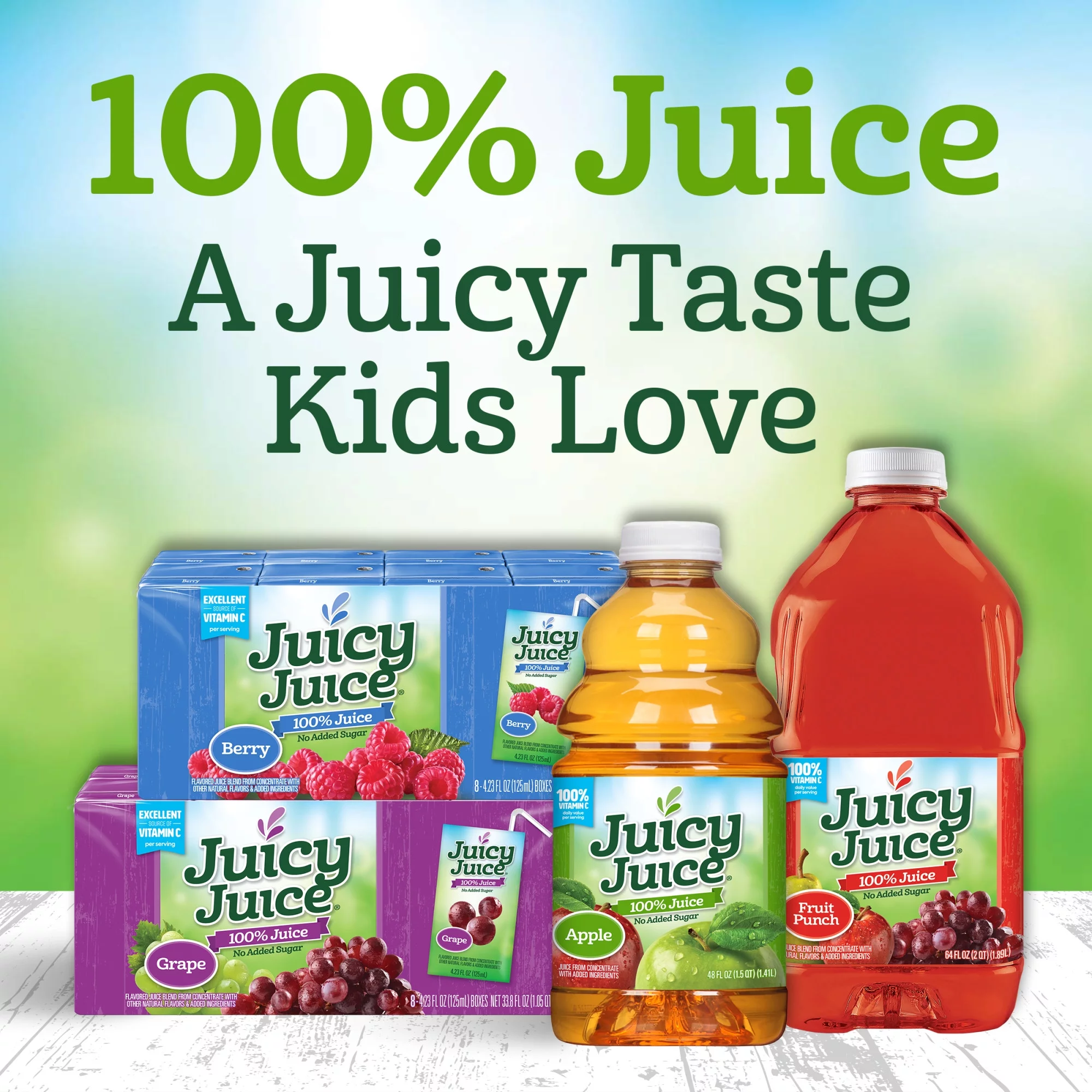 Juicy Juice 100% Juice, Kiwi Strawberry, 128 FL OZ Bottle