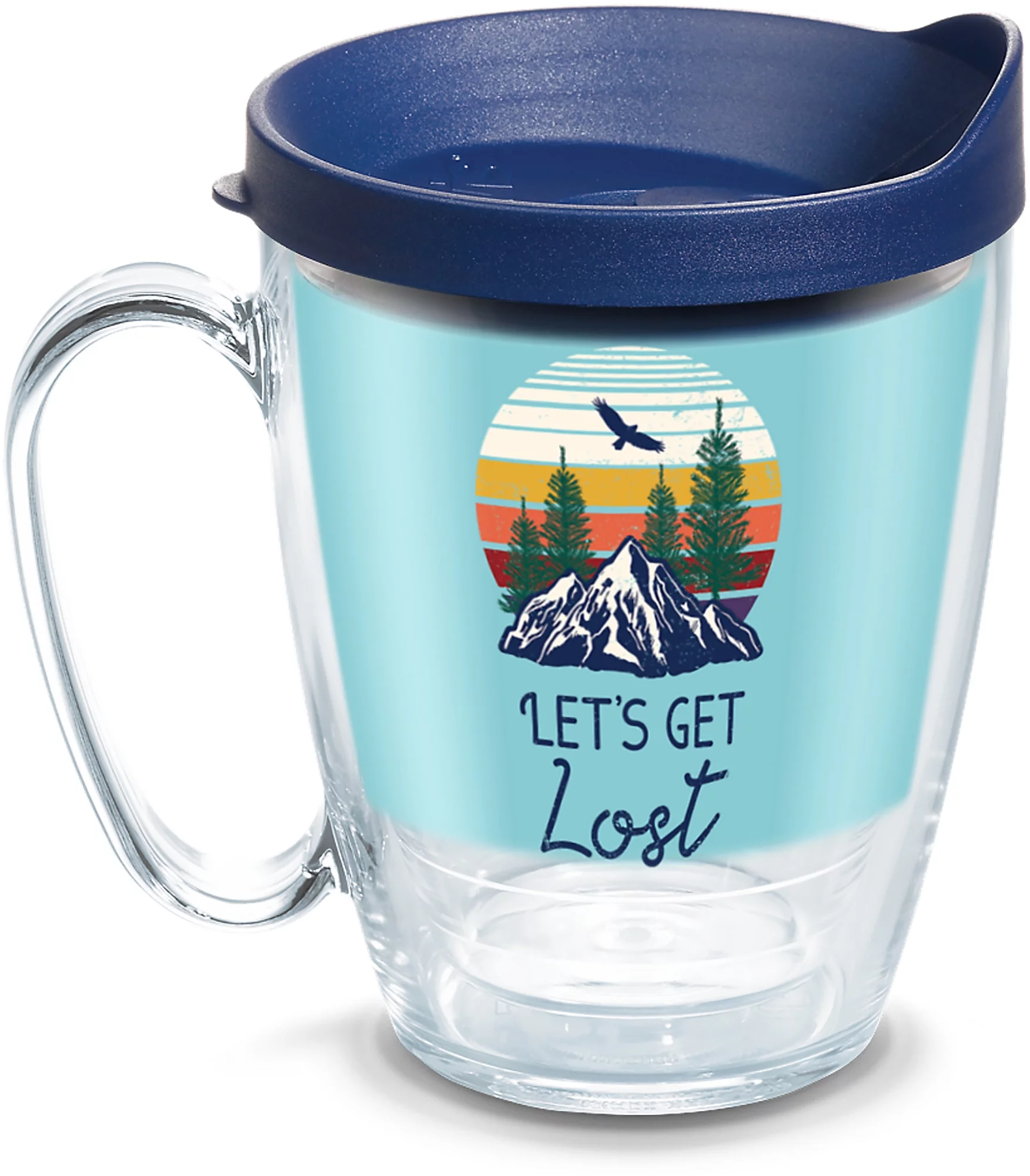 Tervis Let's Get Lost Made in USA Double Walled  Insulated Tumbler Travel Cup Keeps Drinks Cold & Hot, 16oz Mug, Classic