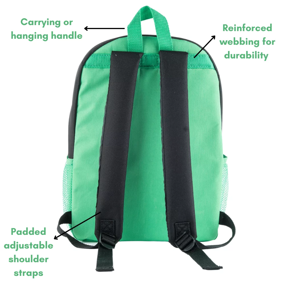 Minecraft Kids Backpack with Lunch Bag Water Bottle and Pencil Pouch 5 Pc 16 inch Black