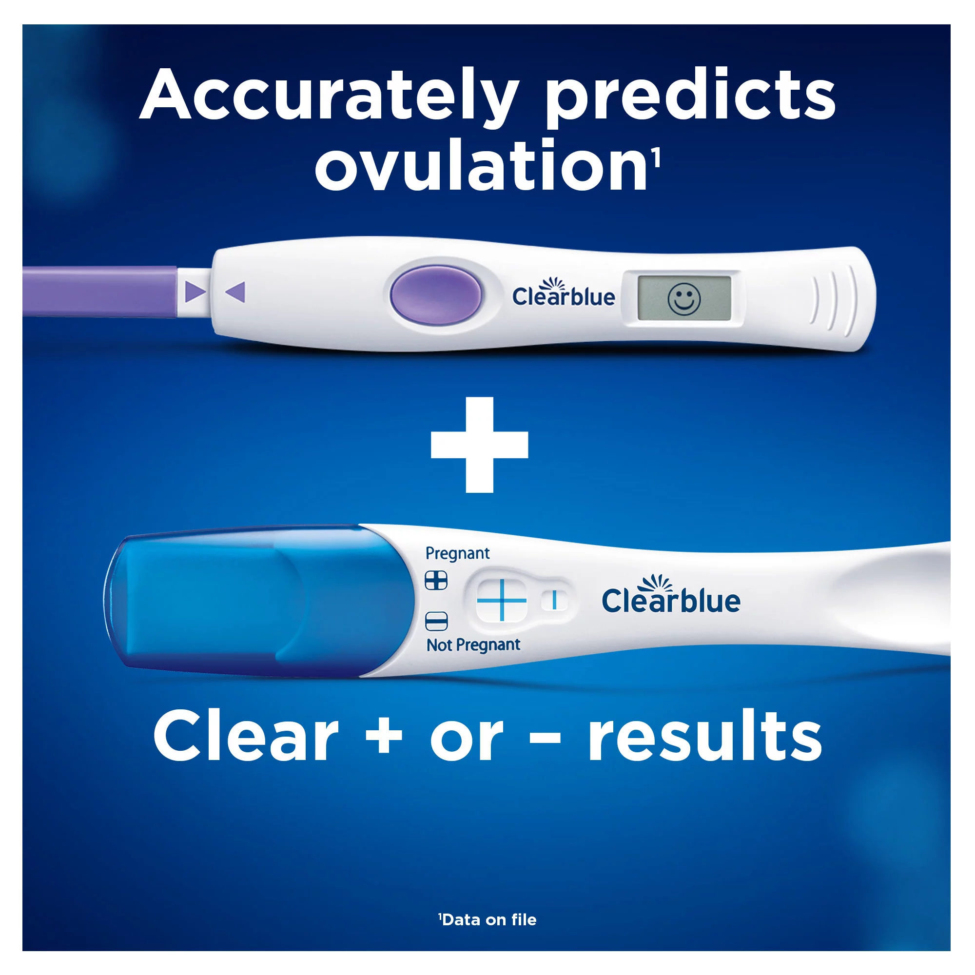 Clearblue Advanced Ovulation Test Combination Pack, 15 Advanced Ovulation Tests and 2 Rapid Detection Pregnancy Tests, 17ct