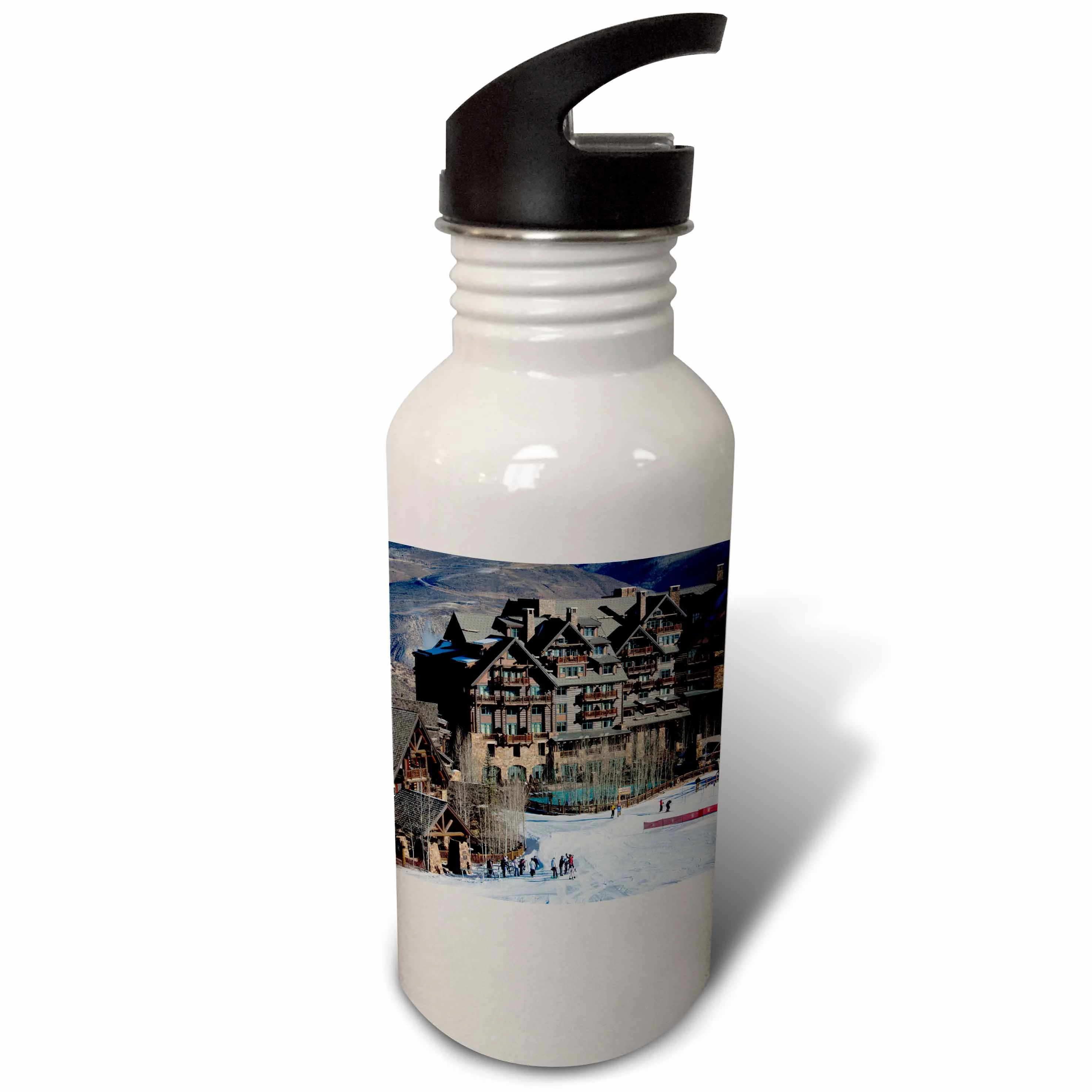 USA, Colorado, Beaver Creek, Ritz Carlton Hotel - US06 WBI0050 - Walter Bibikow 21 oz Sports Water Bottle wb-143218-1