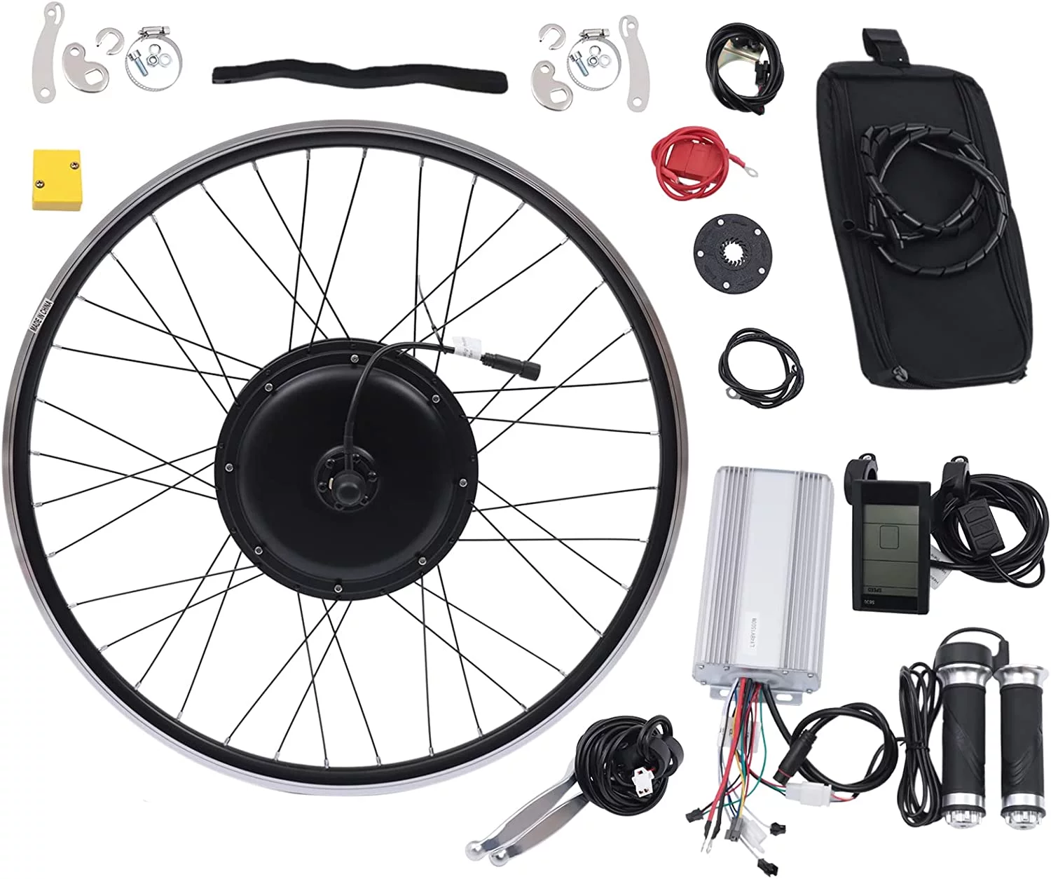 Miumaeov 700C 1000W LCD Display PAS System 48V Electric Bicycle Rear Wheel Retrofit Kit