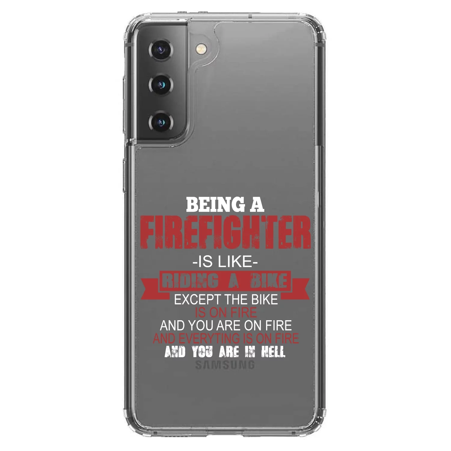 DistinctInk Clear Shockproof Hybrid Case for Galaxy S21 5G (6.2