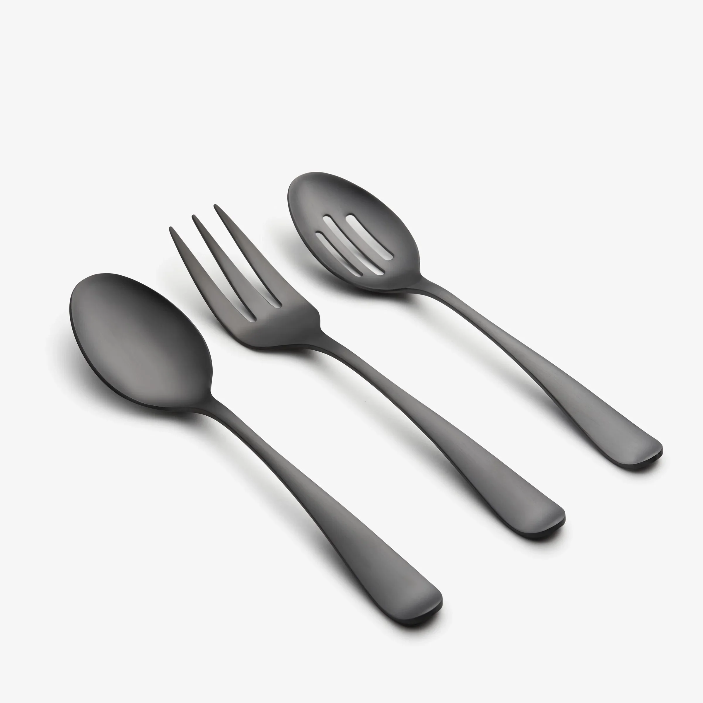 Cambridge Rhiannon Black Satin 45-Piece Flatware Set