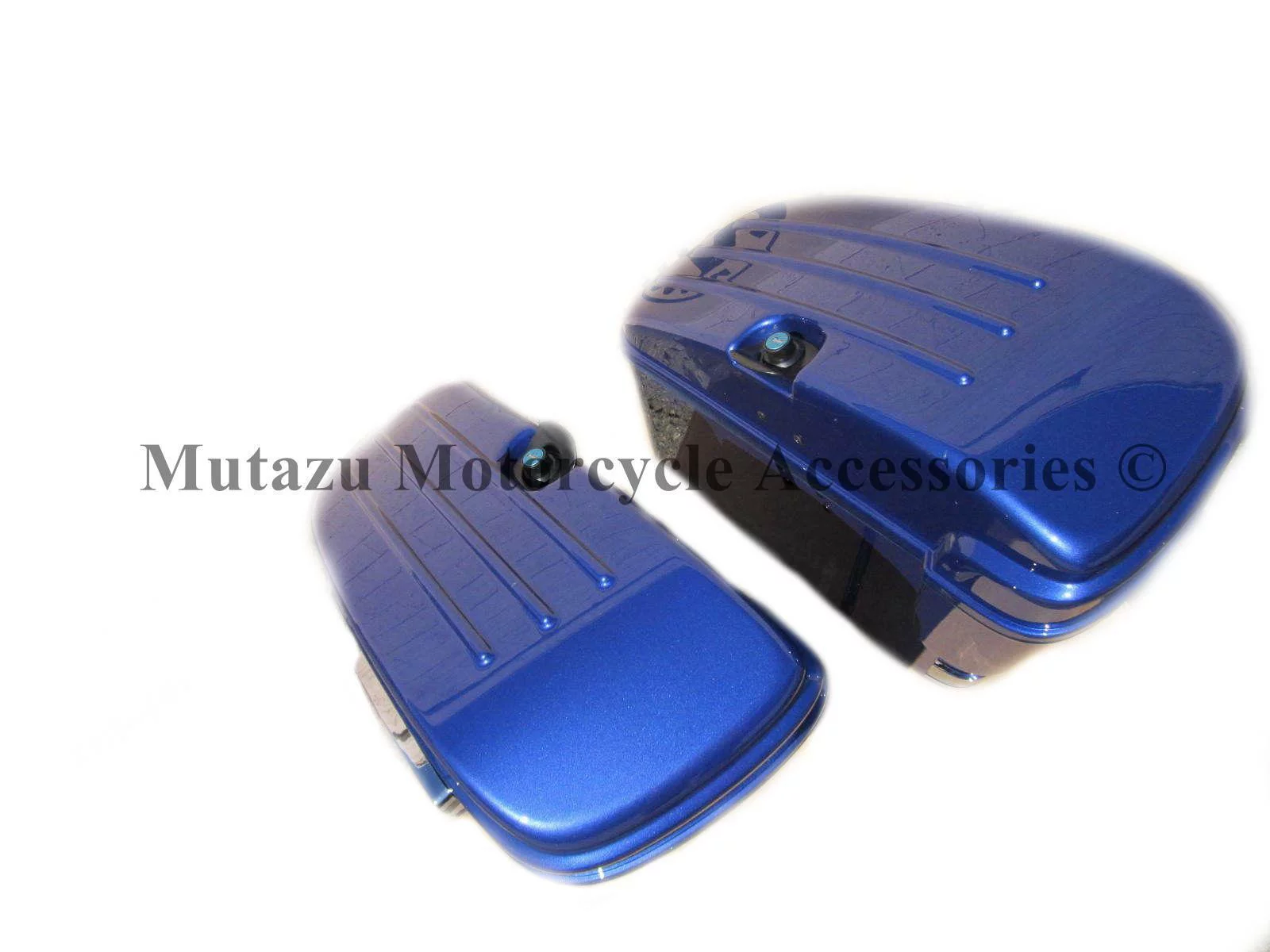 Mutazu Cobalt Blue HL Hard Saddlebag fits SABRE VTX VALKYRIE SPIRIT MAGNA AERO HONDA
