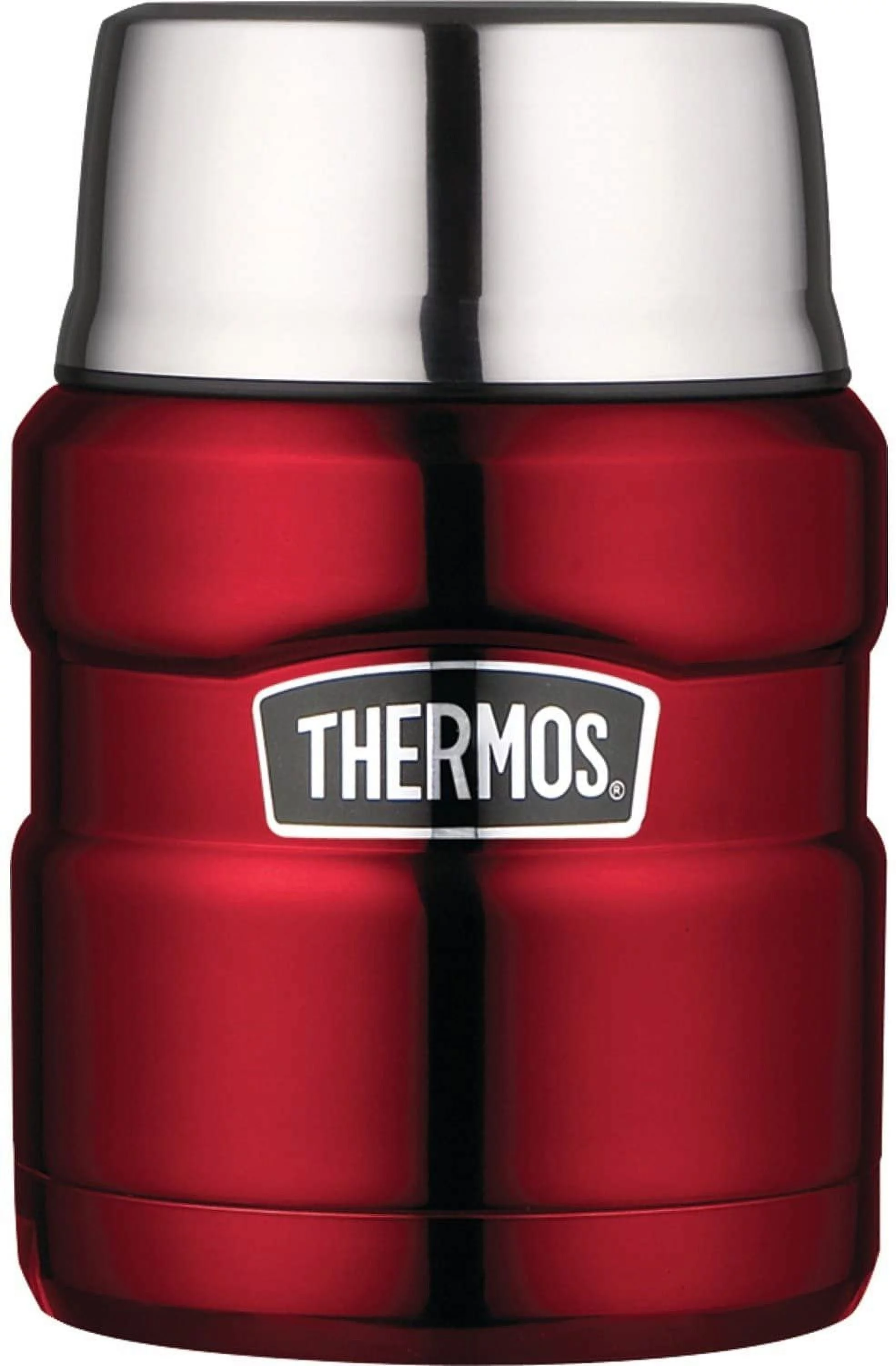 Thermos Stainless King 16 Ounce Food Jar with Folding Spoon, Cranberry