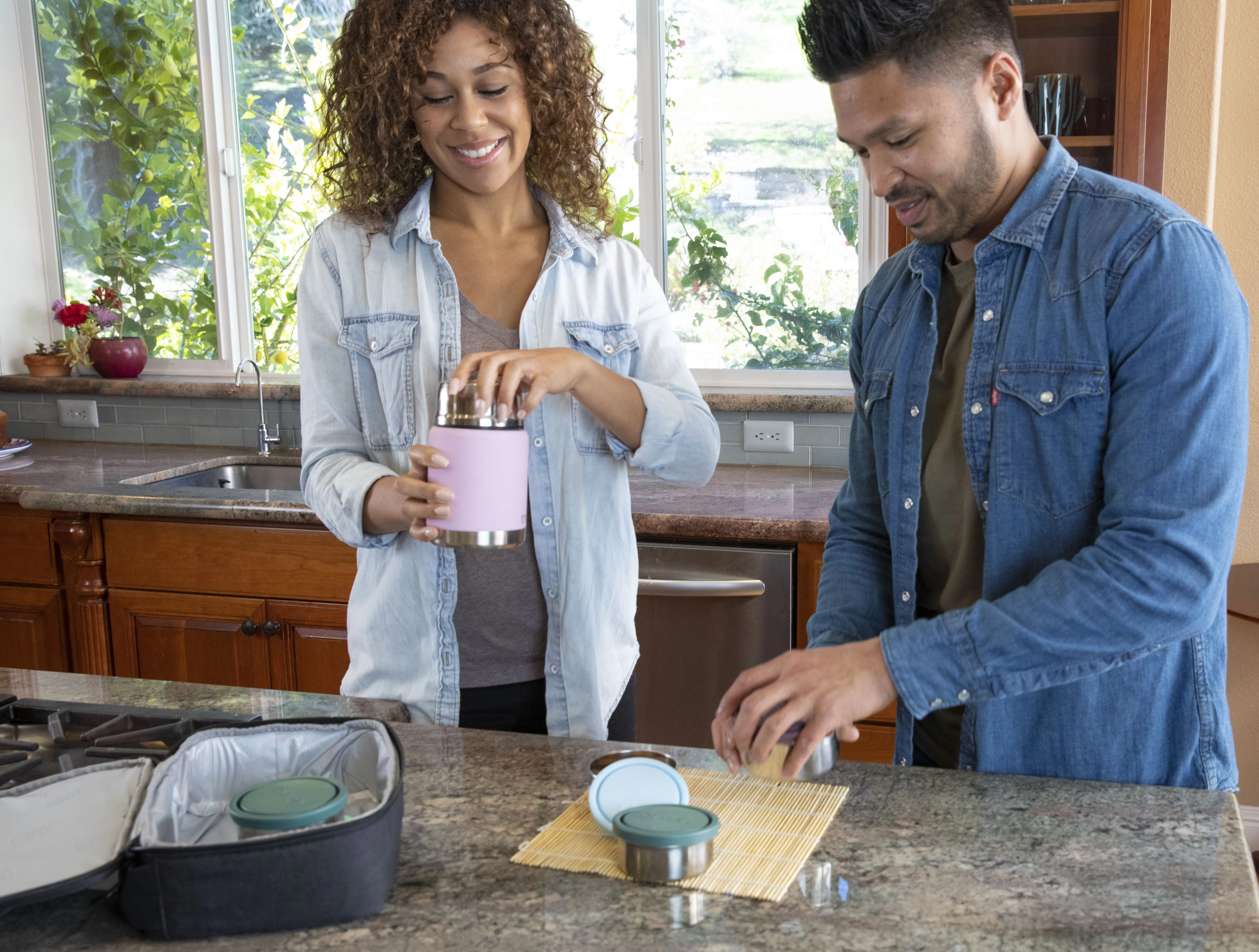 MIRA 15oz Thermos Food Jar with Spoon, Stainless Steel Vacuum Insulated, Rose Pink