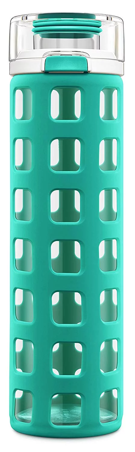 Ello Syndicate Glass Water Bottle, 20-Ounce, Mint