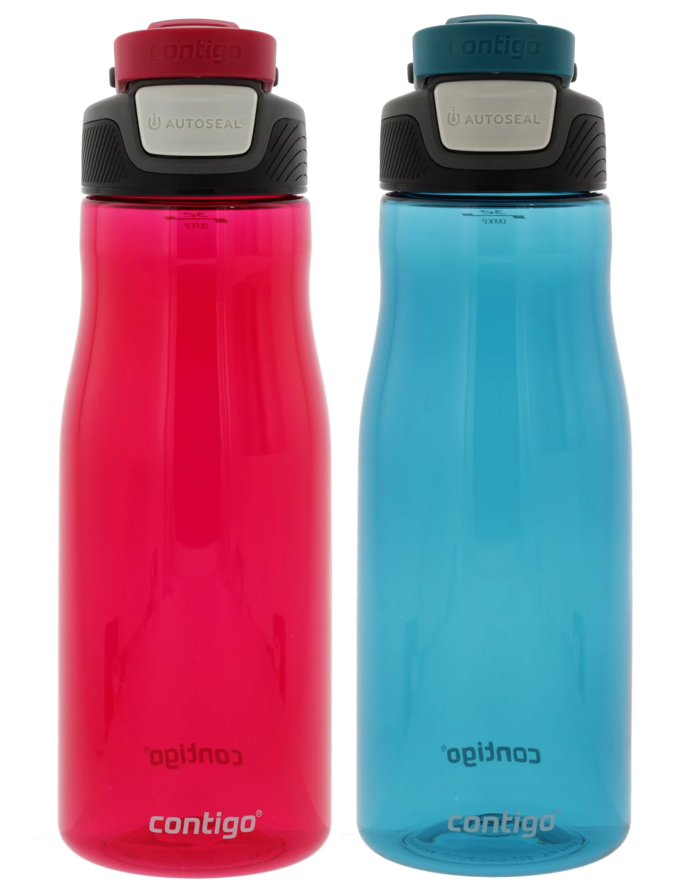 Contigo 2094326 Autoseal Fit 32 oz. Spill Proof Water Bottle, 2 Pack Red/Blue