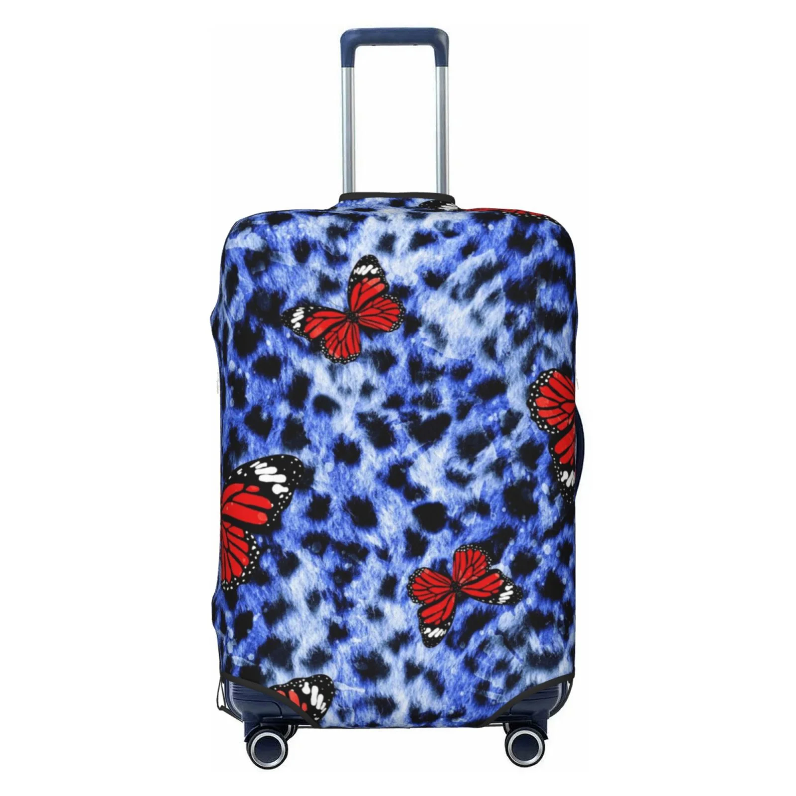 Easygdp Abstract Colorful Butterflies Print Elastic and Washable Suitcase Protective Cover with Hidden Zipper Fits 18-32 inch Luggage -Small