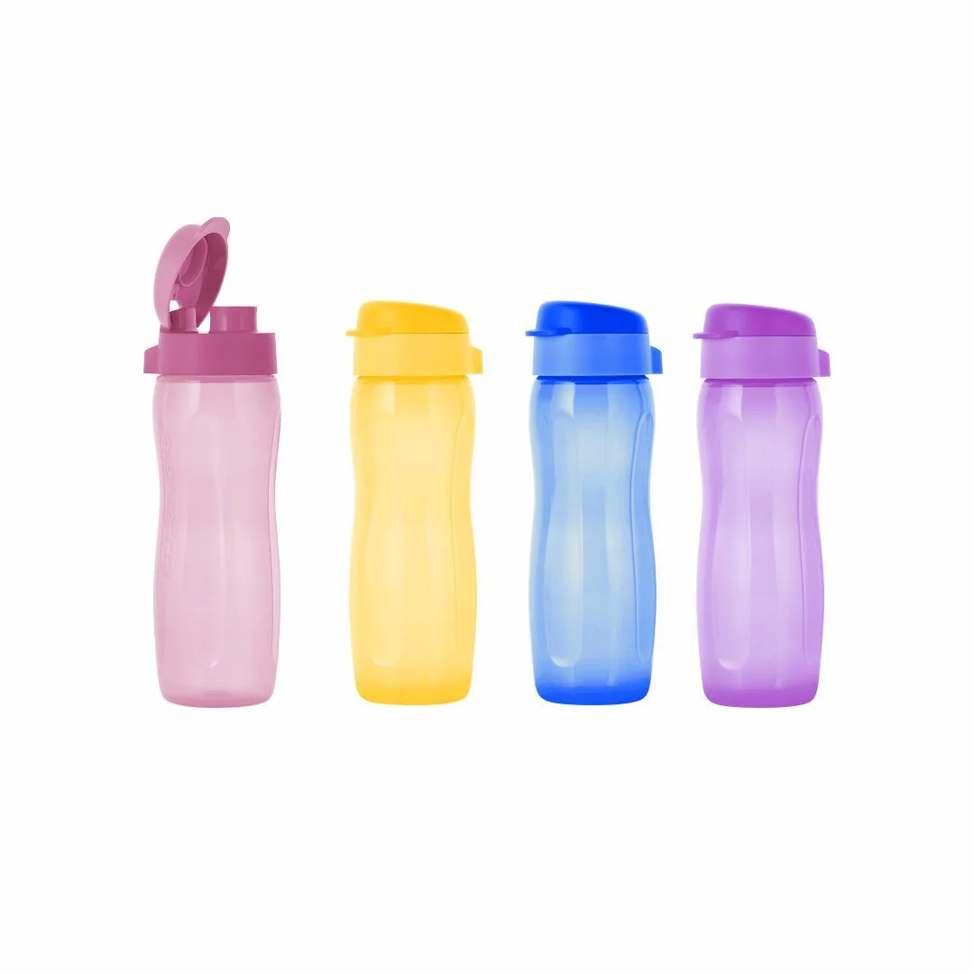 Tupperware AquaSlim Water Bottles 500 ml Pack of 4 (Multicolor)