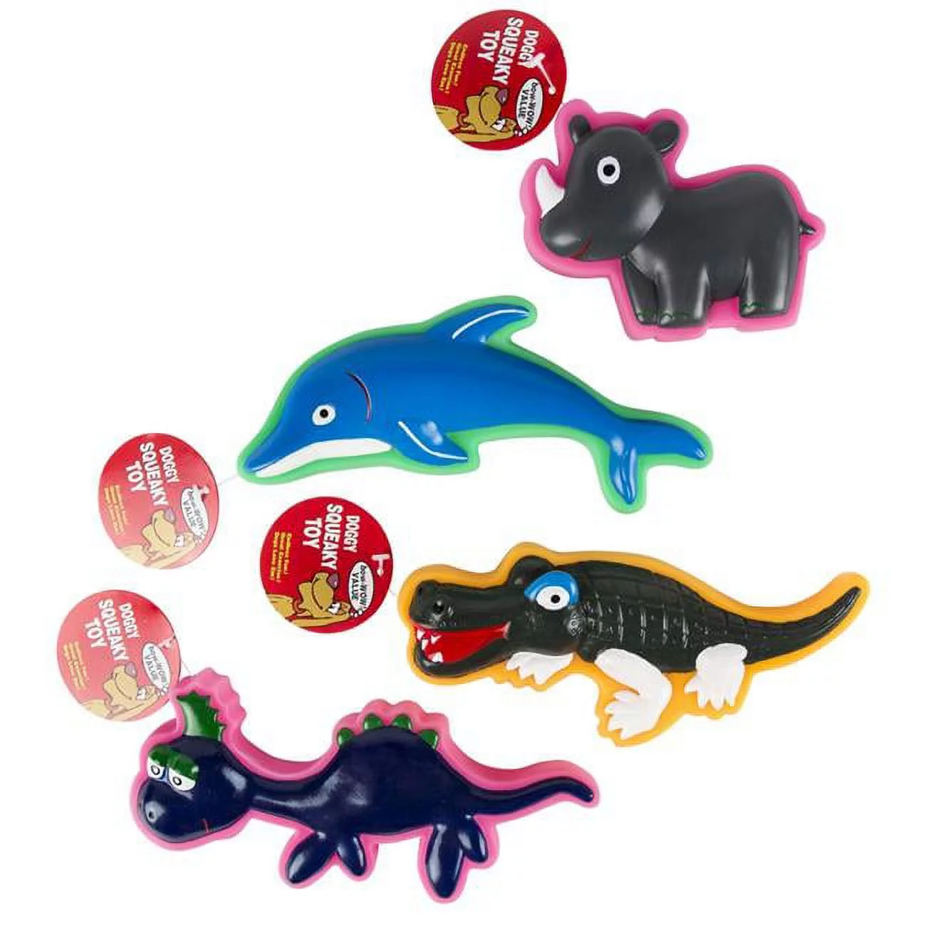 DDI 2361667 Dog Vinyl Squeaky Toys, Assorted Animals - Case of 48