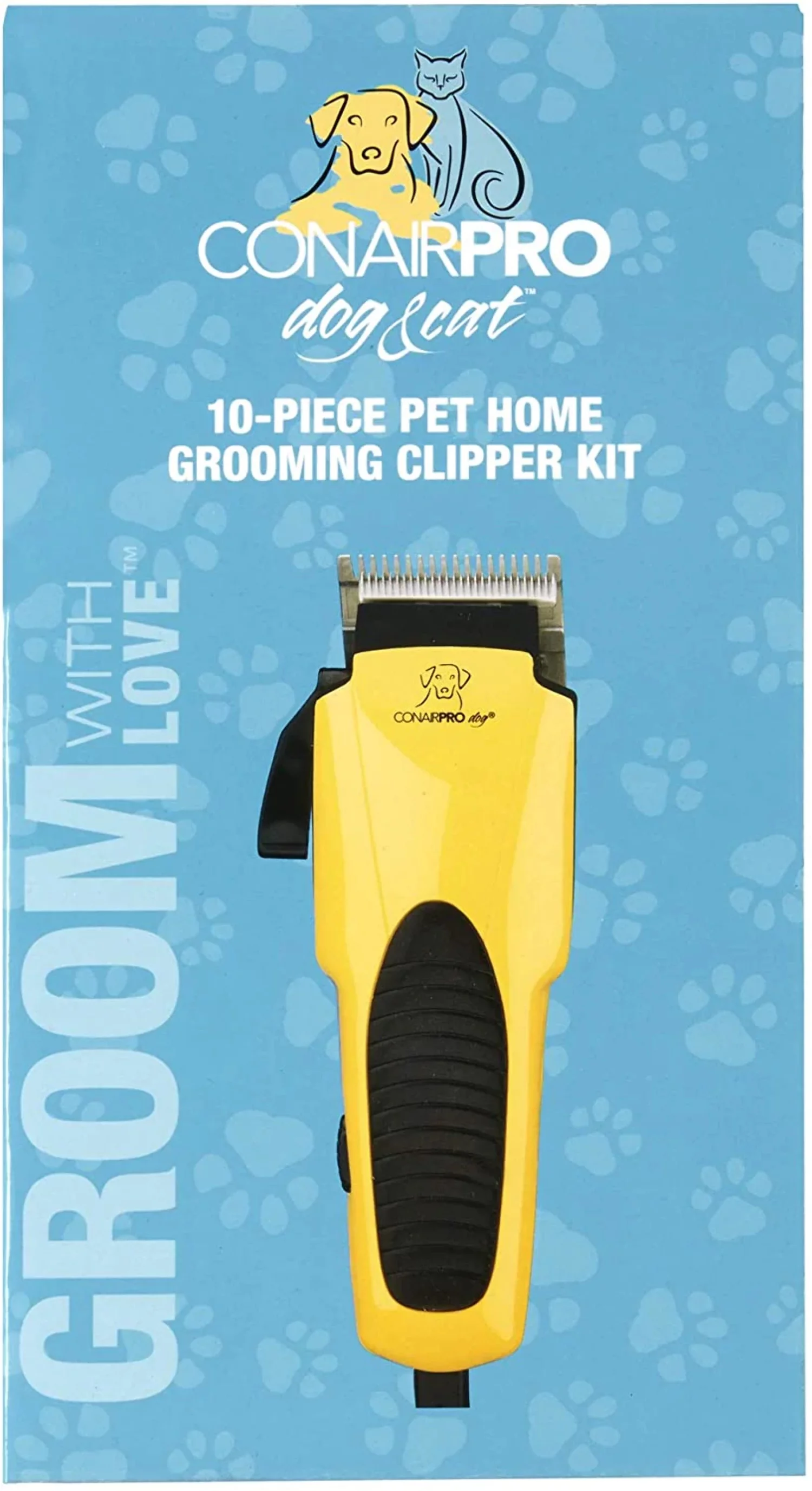 ConairPro Dog  Cat 10-Piece Home Grooming Clipper Kit