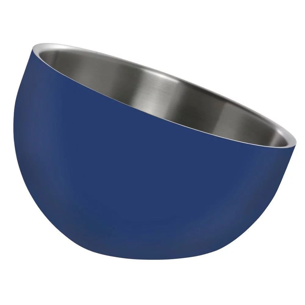 HUBERT® Serving Bowl Blue Stainless Steel with Double Walls Angled - 7