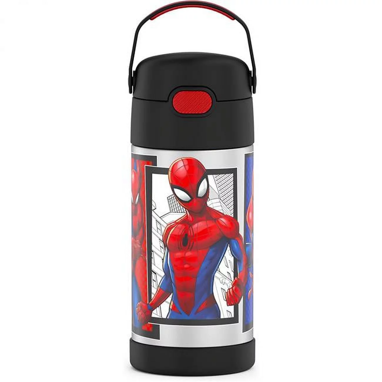 Spider-Man 849192 12 oz Marvel Comics Spider-Man Character Frames Stainless Steel Thermos Funtainer