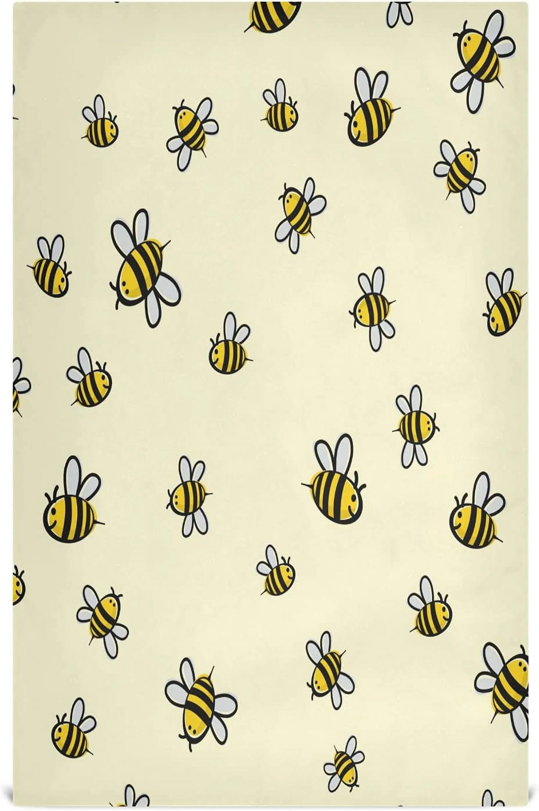 GZHJMY Cartoon Bee Stylish Kitchen Towels Dish Bar Tea Towel Dishcloths Set of 4 Super Absorbent Soft 18 x 28 inches Washcloths Decorative Towels