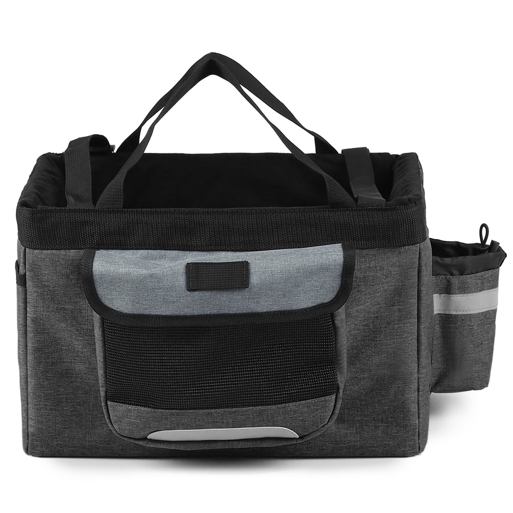 Lixada Foldable Bicycle Front Basket Removable Bike Pet Basket Pet Dog Cat Carrier Camping Tote Bag