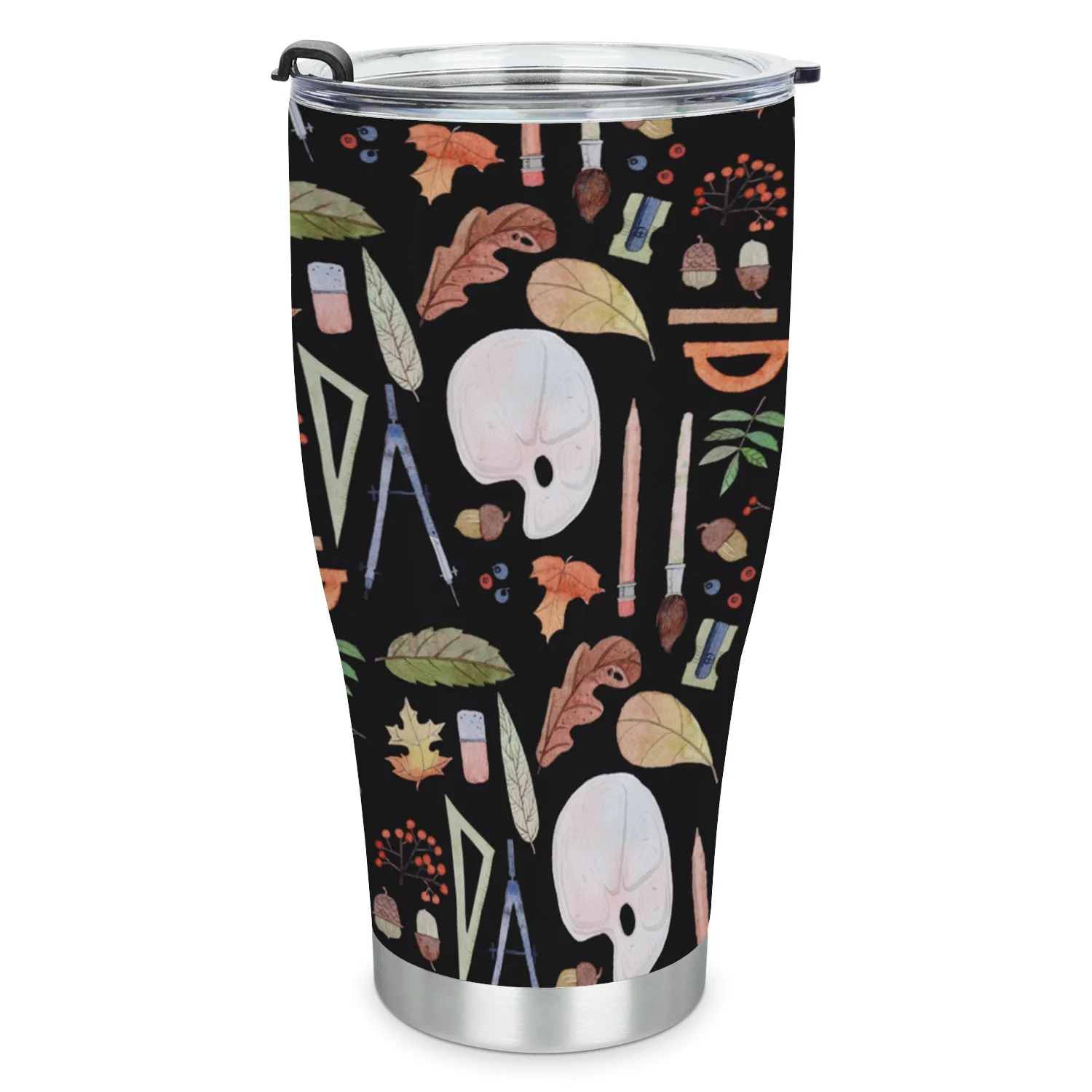 Hidove Stainless Steel Tumbler, a Set of Watercolor 30oz Leak Proof & Stainless Steel Bottle for Hot & Cold Drinks - Coffee Travel Mug, Water Metal Canteen, Thermal Cup