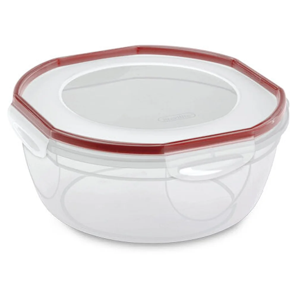 Sterilite Ultra Seal 4.7 Qt Plastic Food Storage Bowl Container, (8 Pack)