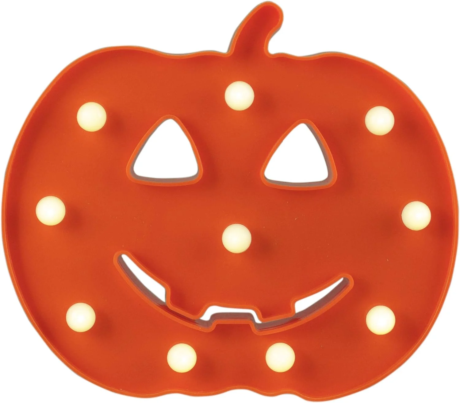 LED Lighted Orange Jack-O-Lantern Marquee Sign