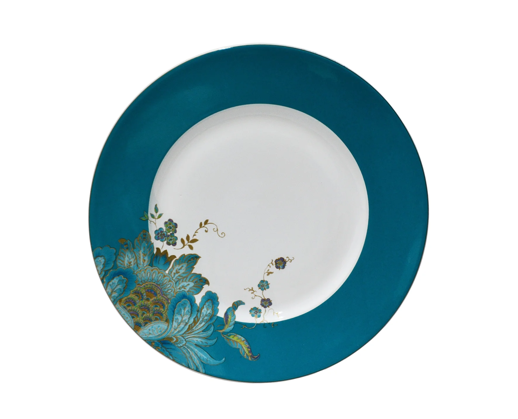 222 Fifth Eliza Porcelain Dinnerware Set, 16-piece, Blue/Multi