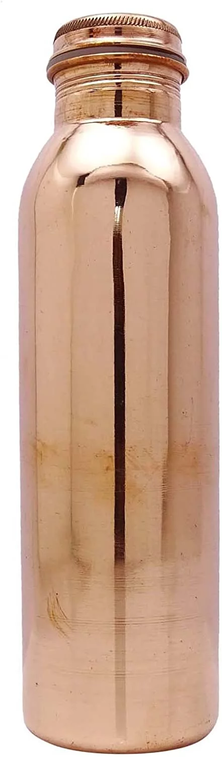 IBA Indianbeautifulart 800 ML Traditional Copper Bottle Water Storage Flask Ayurvedic Health Benefits