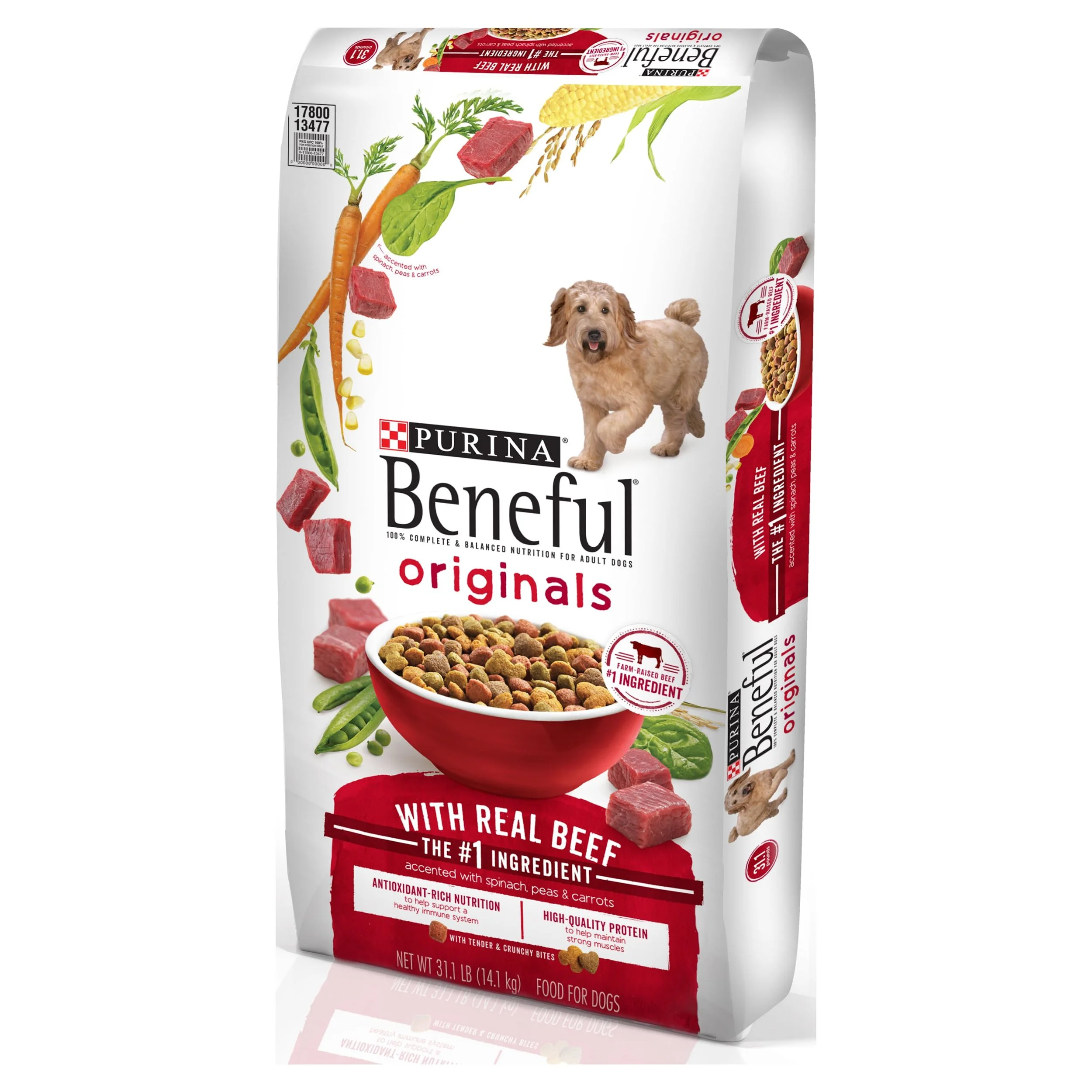 Purina Beneful Originals With Farm-Raised Beef, Real Meat Dog Food, 31.1 lb. Bag