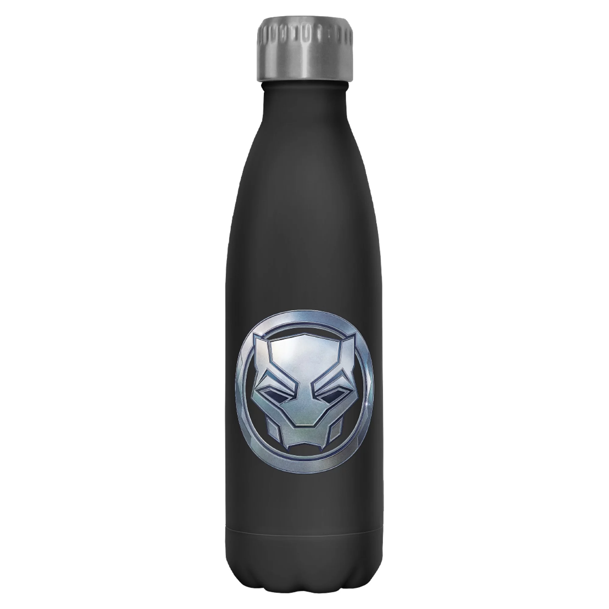 Black Panther: Wakanda Forever Vibranium Panther Logo  Stainless Steel Water Bottle Black 17 oz.