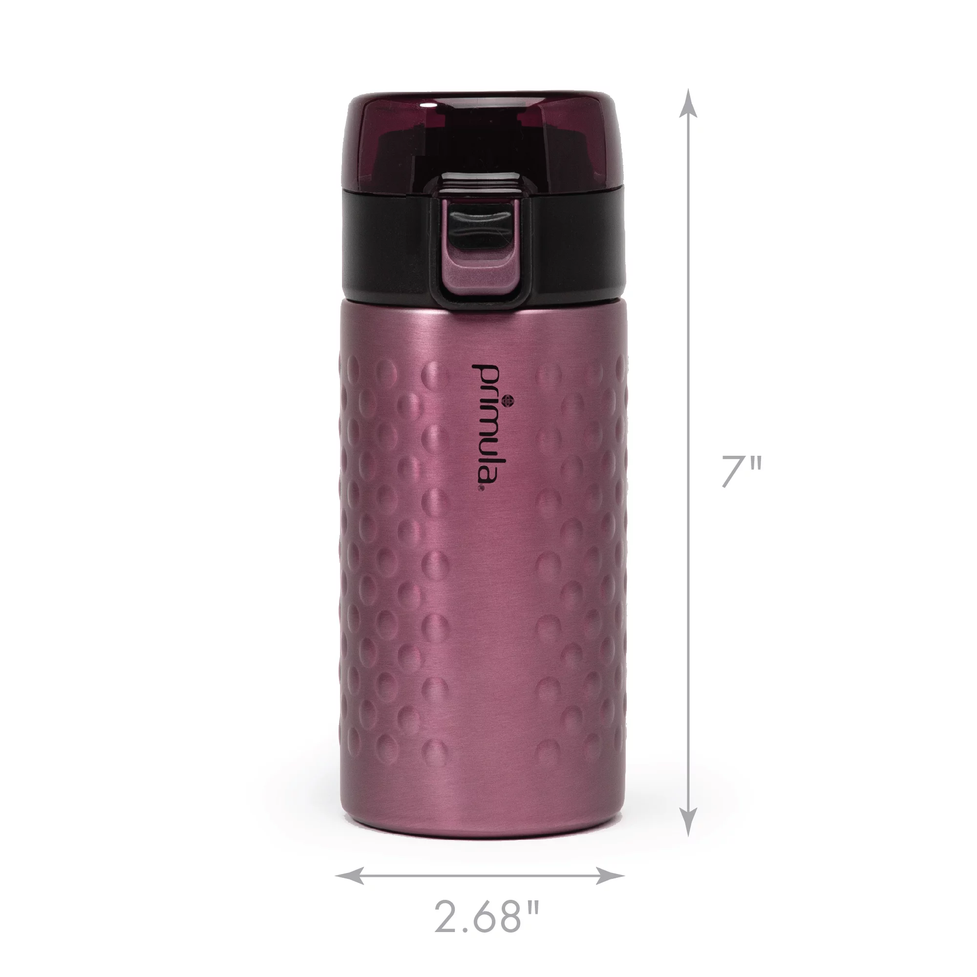 Primula Hamilton Tumbler 12 Ounce Stainless Steel Vacuum Insulated Tumbler, Thermos, Purple