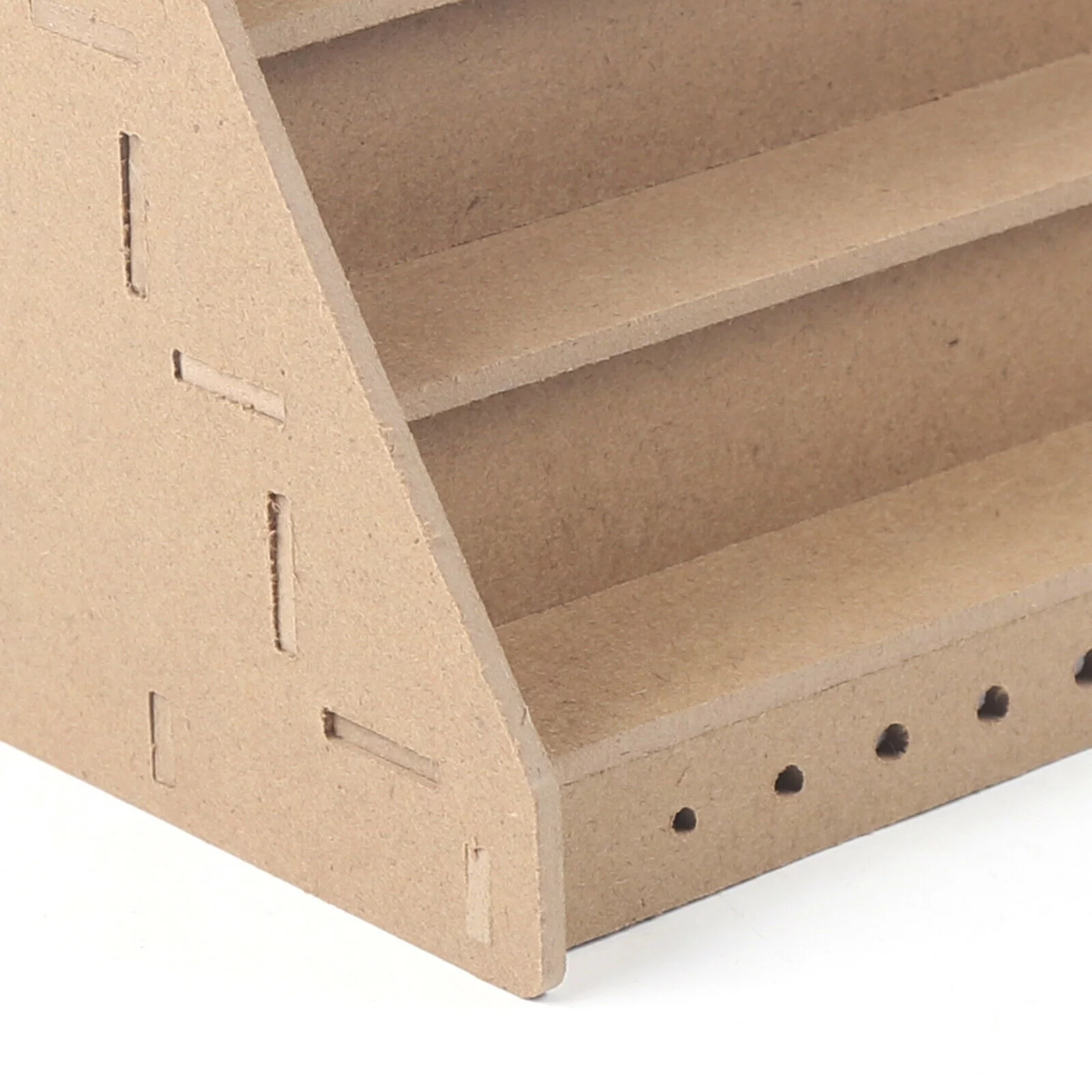 4-Layer Wooden Paint Rack 13 Tool Sockets Organizer Ink Bottle Holder Rack Shelf Paints Rack Sockets Salon Tools Stand Holder Storage Rack Wood DIY Paint Bottle Rack Wooden Stand Holder Cabinet