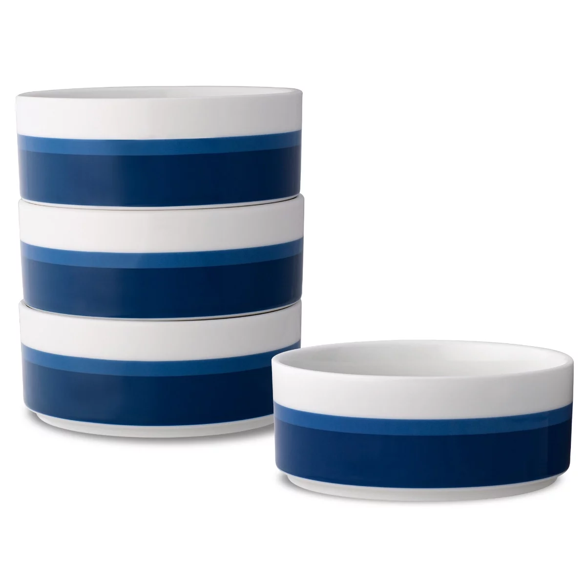 Noritake ColorStax Stripe Blue Set of 4 Stax Cereal Bowls