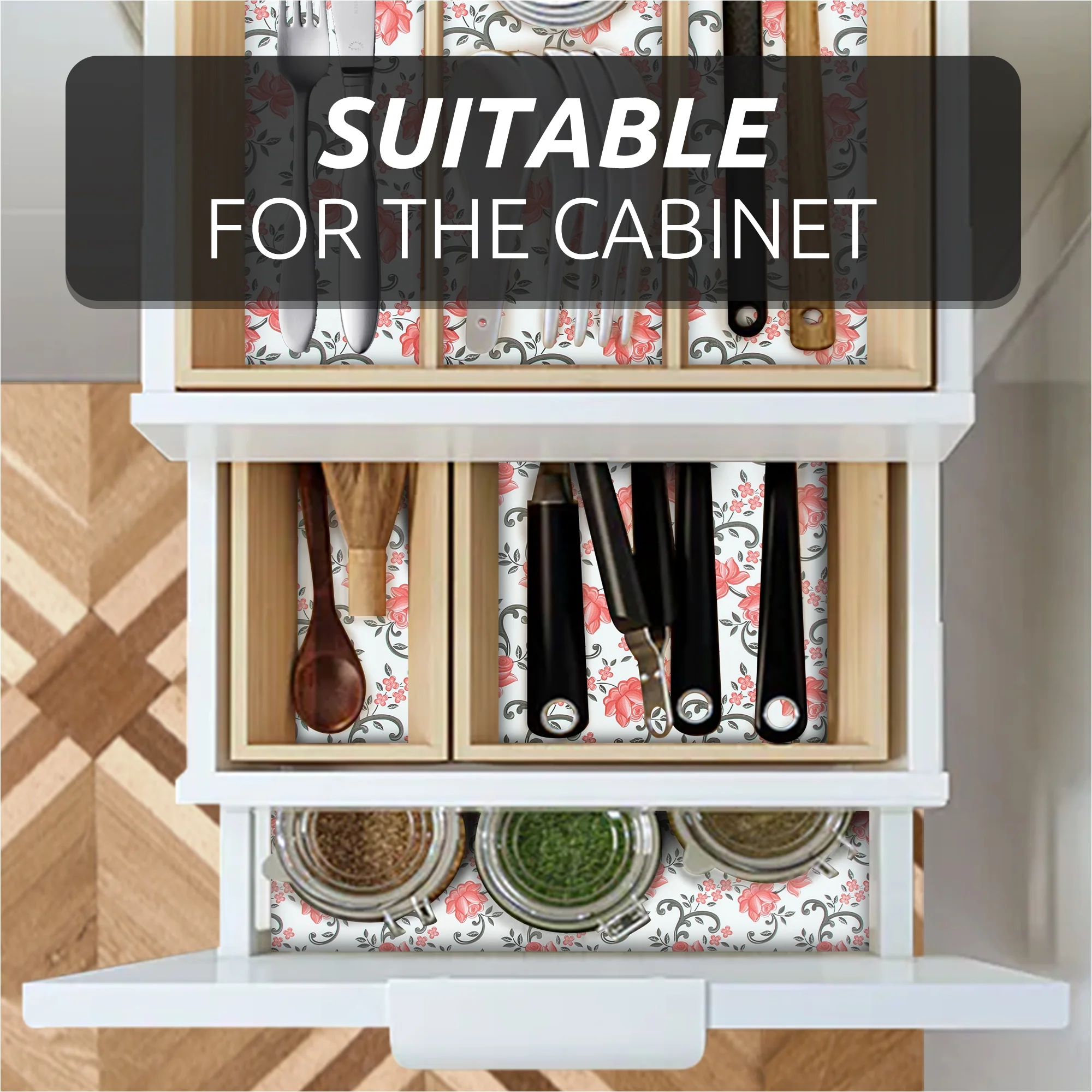 RAY STAR 12x120 Inch Shelf Liner Non Slip, Non Adhesive Drawer Liner, Waterproof Shelf Liners for Kitchen Cabinets