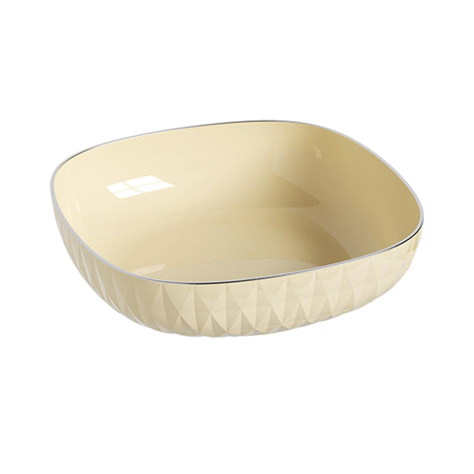 kowaku Fruit Rack Large Snack Plates Multipurpose Salad Bowl Stackable Candy Container Vegetable Storage Tray for Holiday Parties Farmhouse square