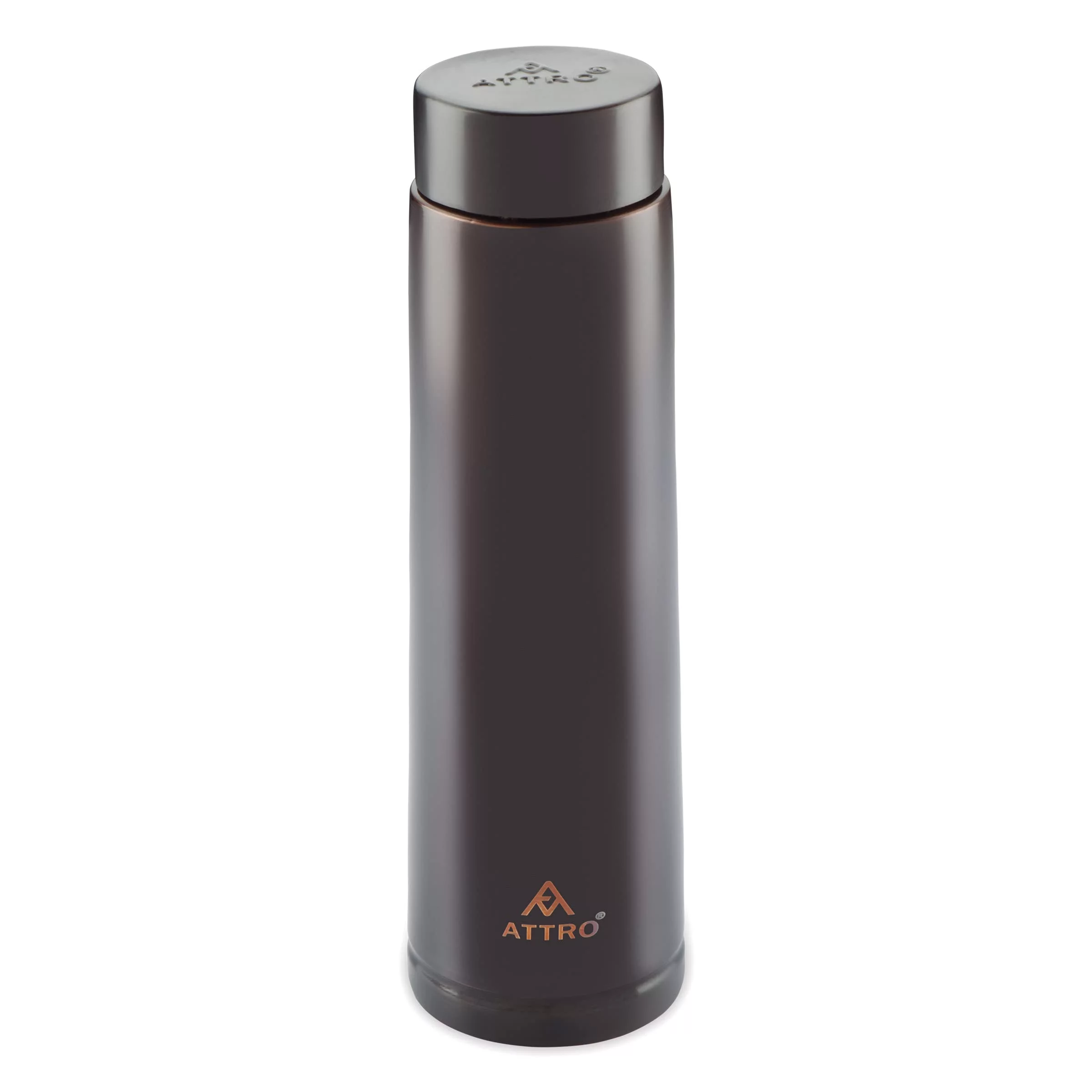 Attro Aarogyam 900Ml Shhudh Vintage Matte Finish Copper Water Bottle, Brown, Standard