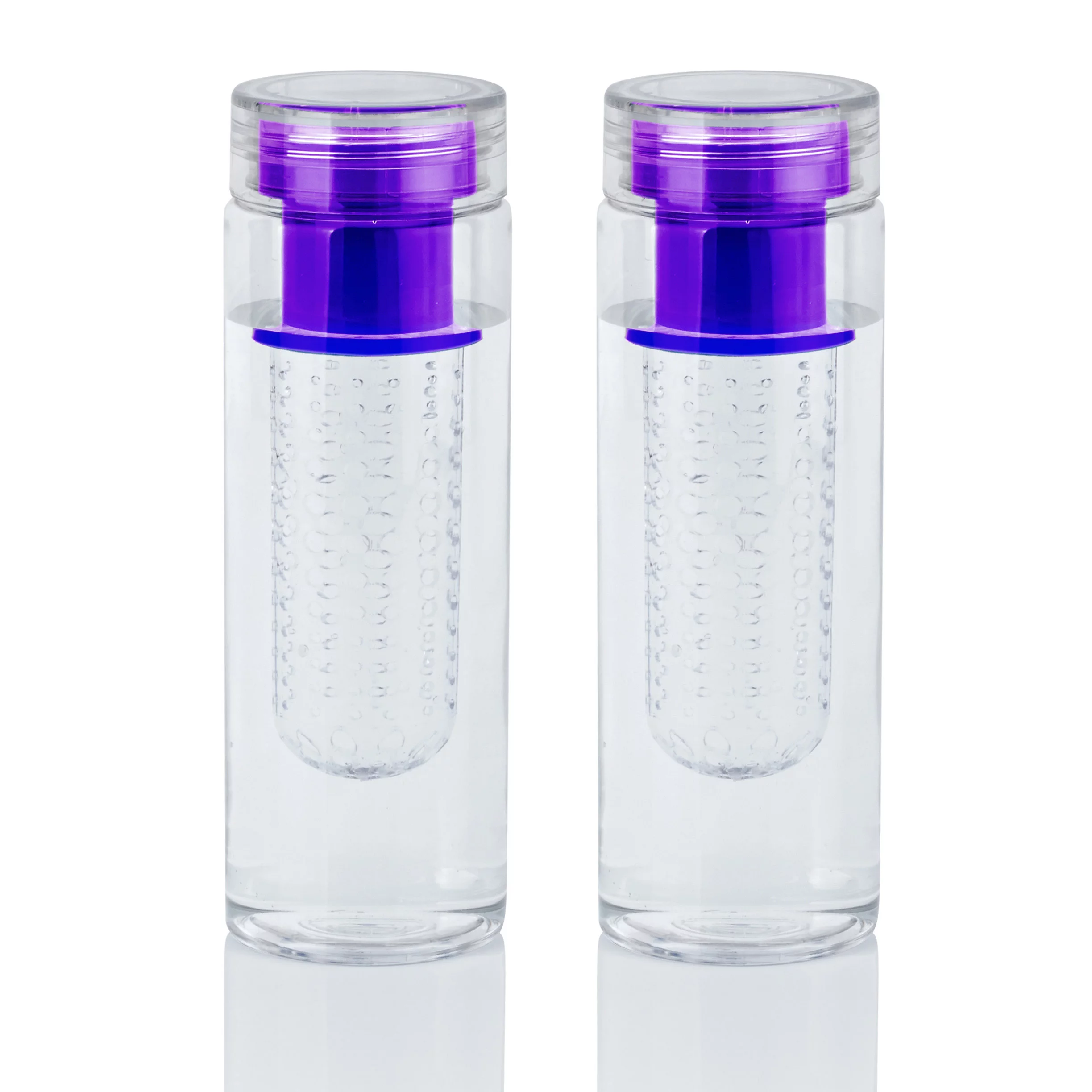 2pk Purple Bpa Free Clear Tea Tumbler Water Bottle  Infuser Travel Mug Office