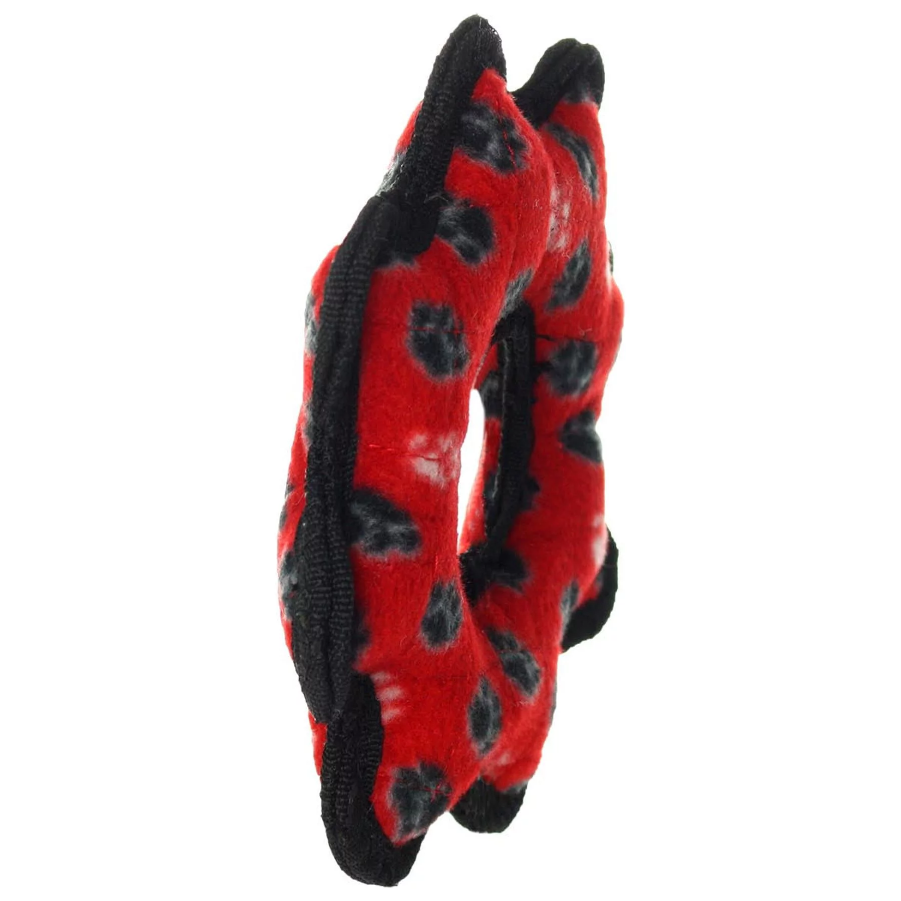 Tuffy Jr Gear Ring Red Paw Durable Dog Toy