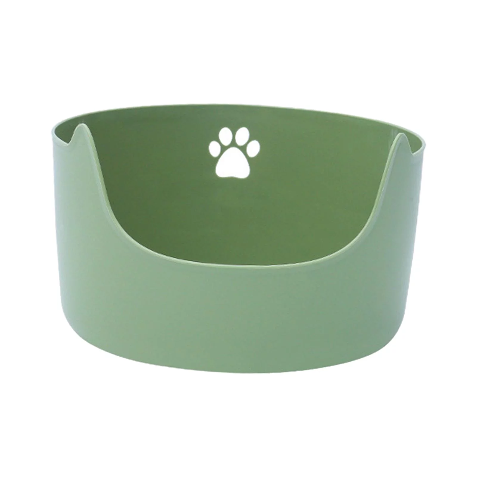 Cats Litter Pan Sifting Litter Boxes Nonstick Anti Splashing Pet Supplies High Sides Open Top Large Cat Toilet Sand Box , Green