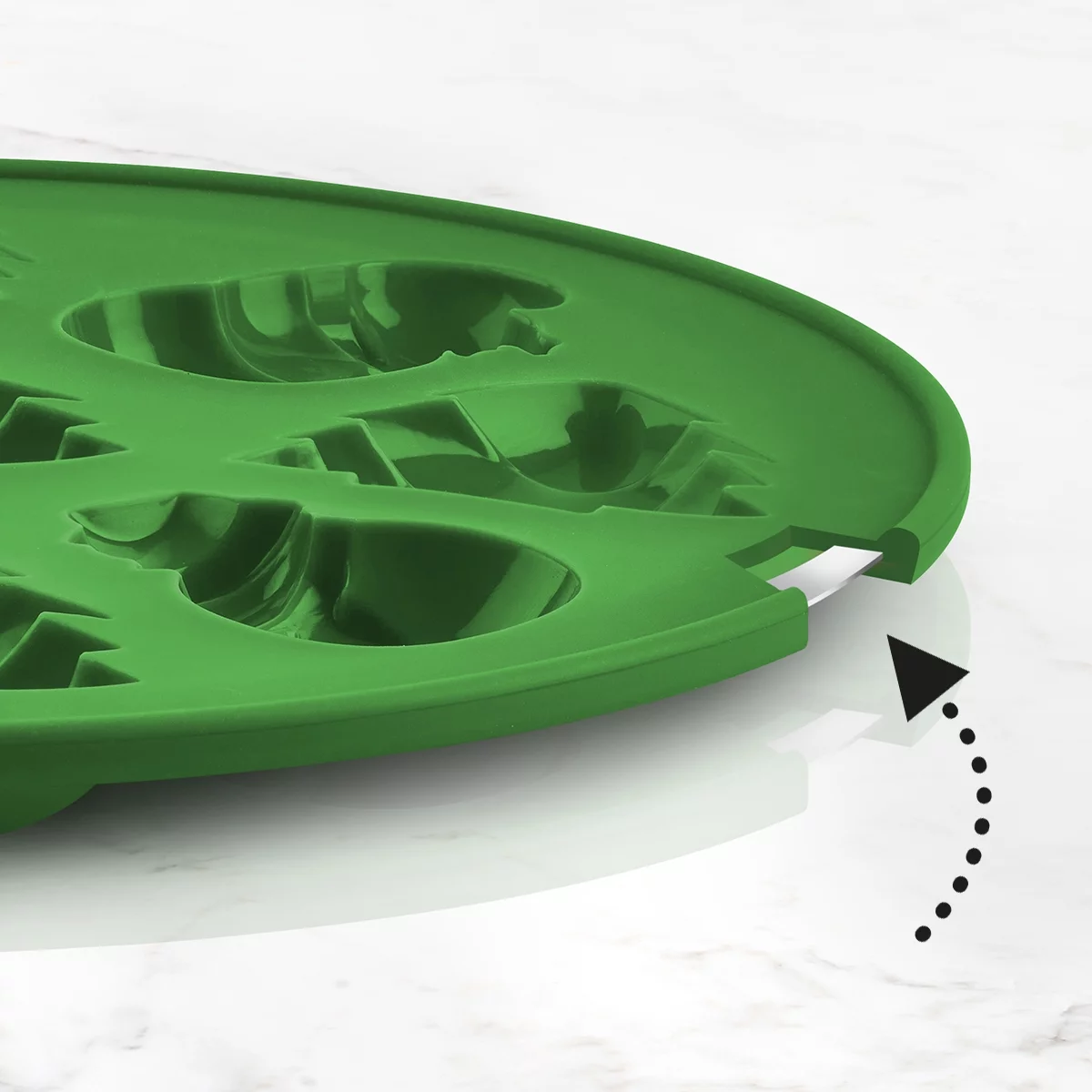 Trudeau Christmas Tree and Snowman Muffin Cake Pan, Structured Silicone, 9