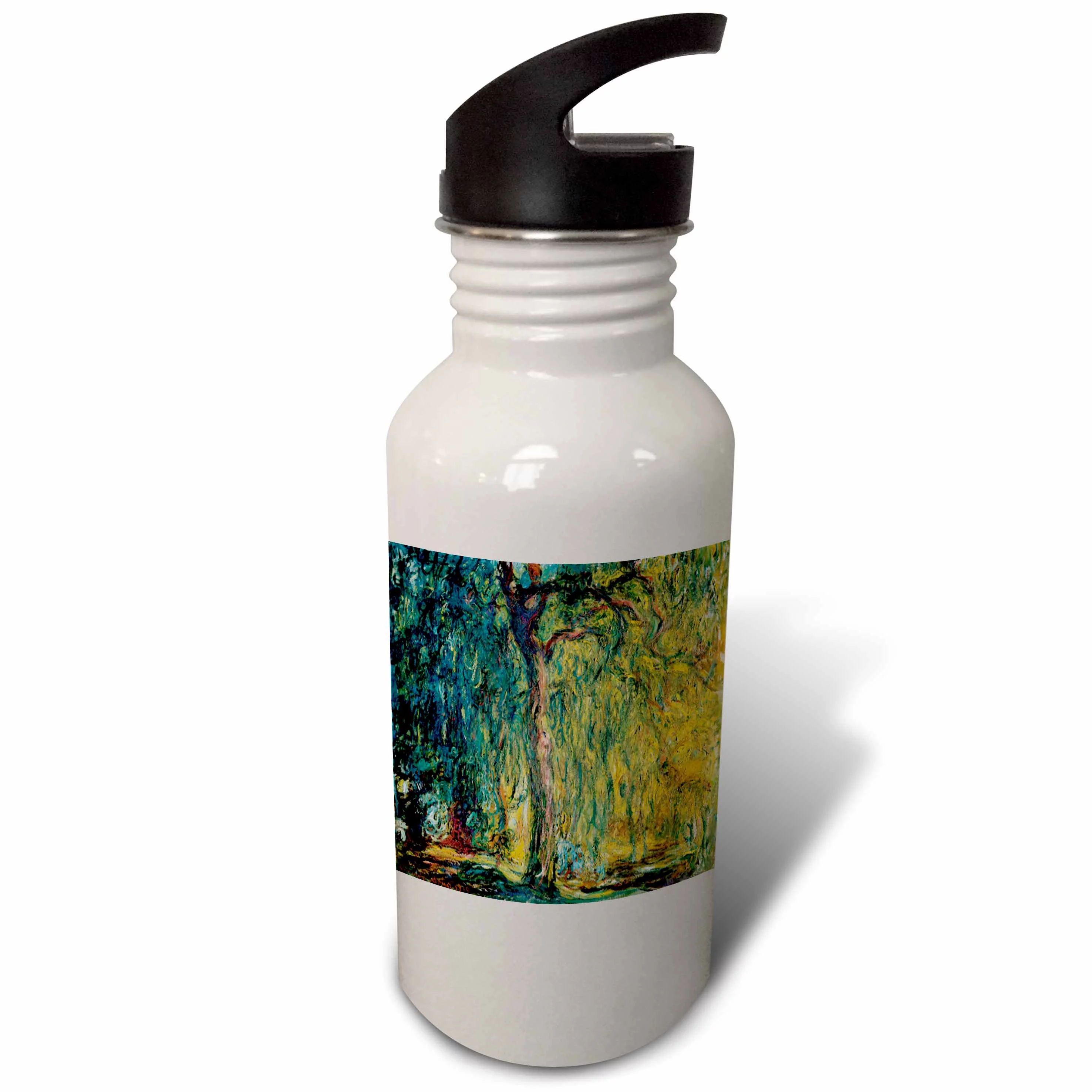 Picture Of Monets Painting Weeping Willow 21 oz Sports Water Bottle wb-80628-1