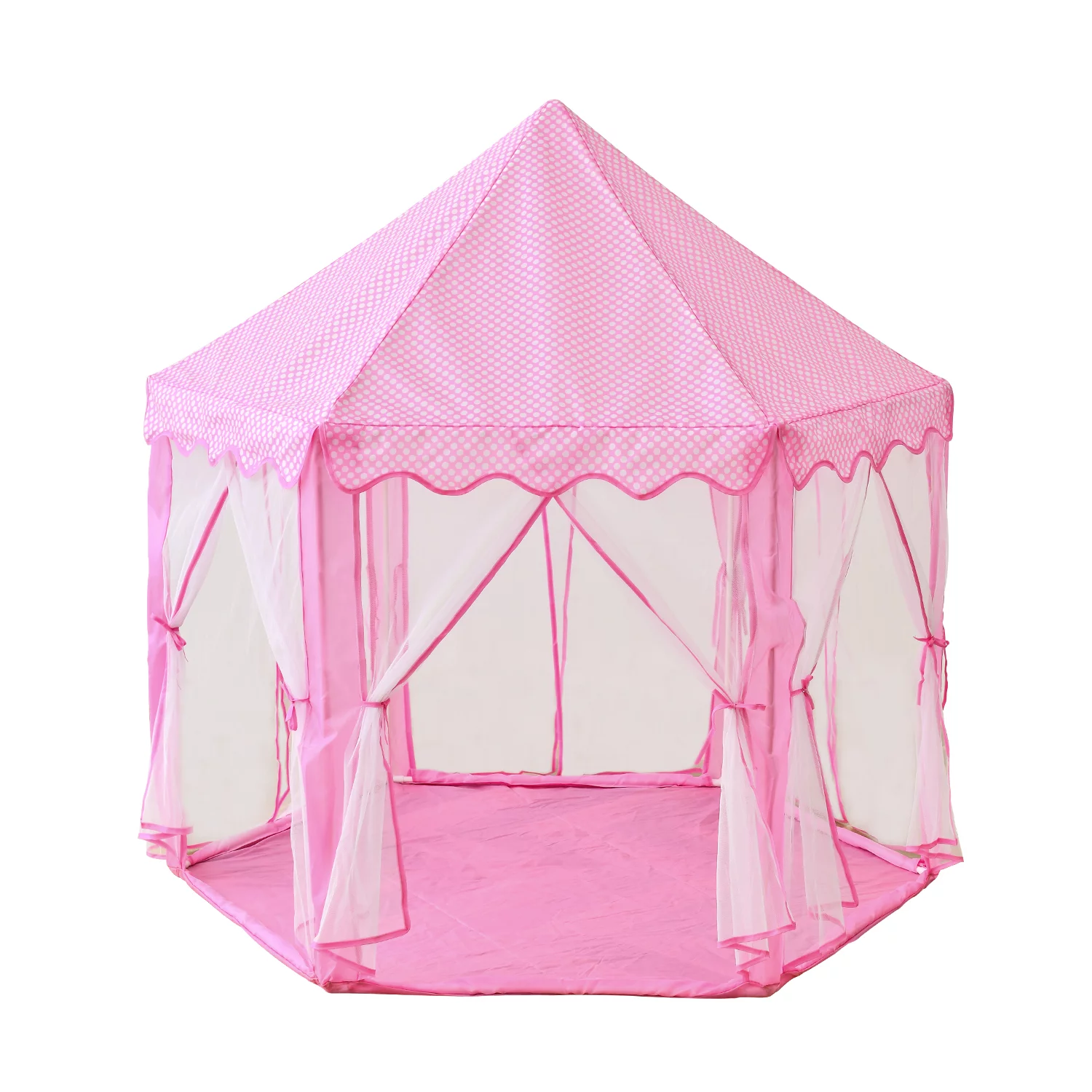 CIPACHO Tents for Girls with 4 Color Lights, Birthday Gift Princess Castle Play House for Child, Outdoor Indoor Portable Kids Children Play Tent, Pink