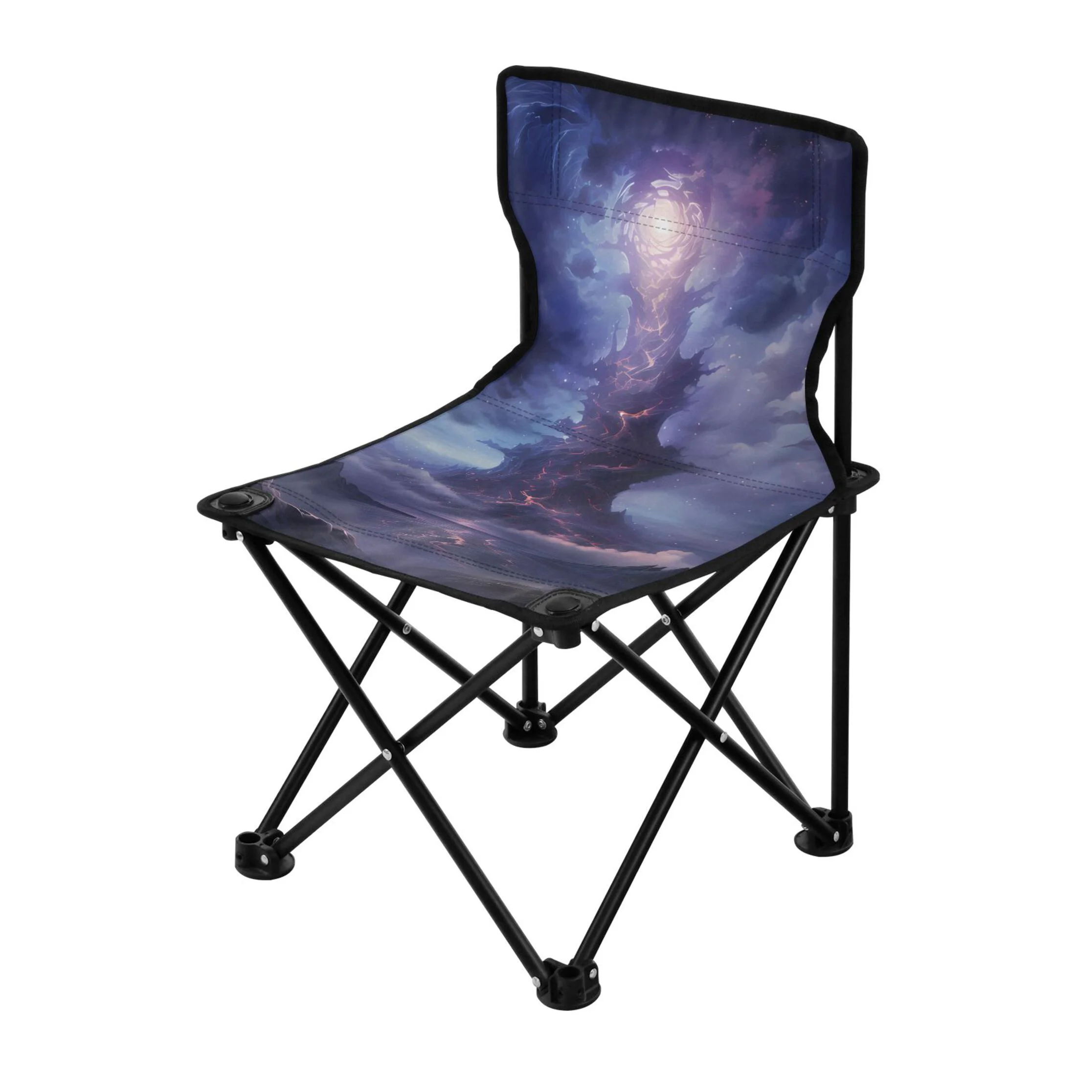 Magic Pattern Portable Camping Chair Outdoor Folding Beach Chair Fishing Chair Lawn Chair with Carry Bag Support to 220LBS