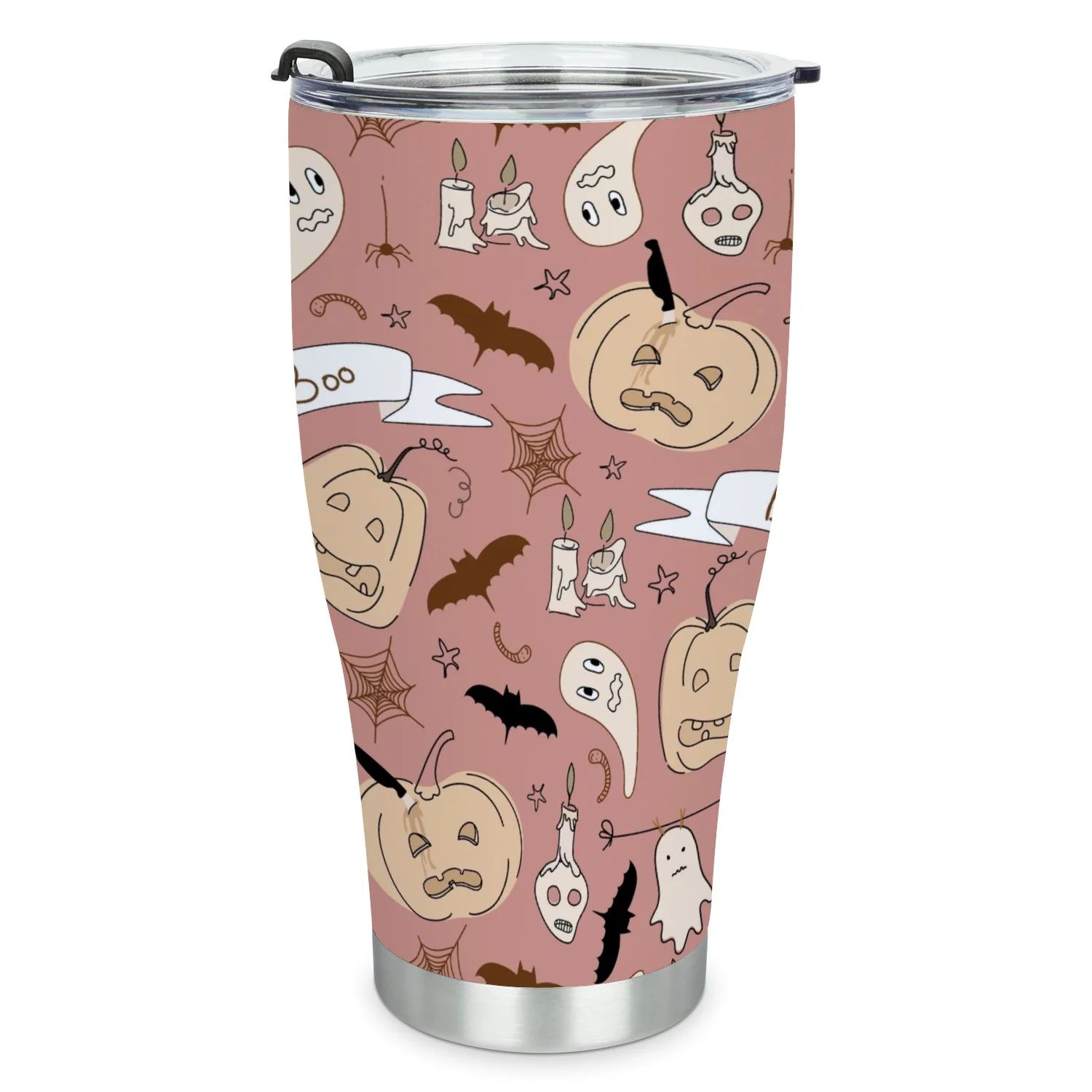 Hidove Stainless Steel Tumbler, Halloween Style 30oz Leak Proof & Stainless Steel Bottle for Hot & Cold Drinks - Coffee Travel Mug, Water Metal Canteen, Thermal Cup