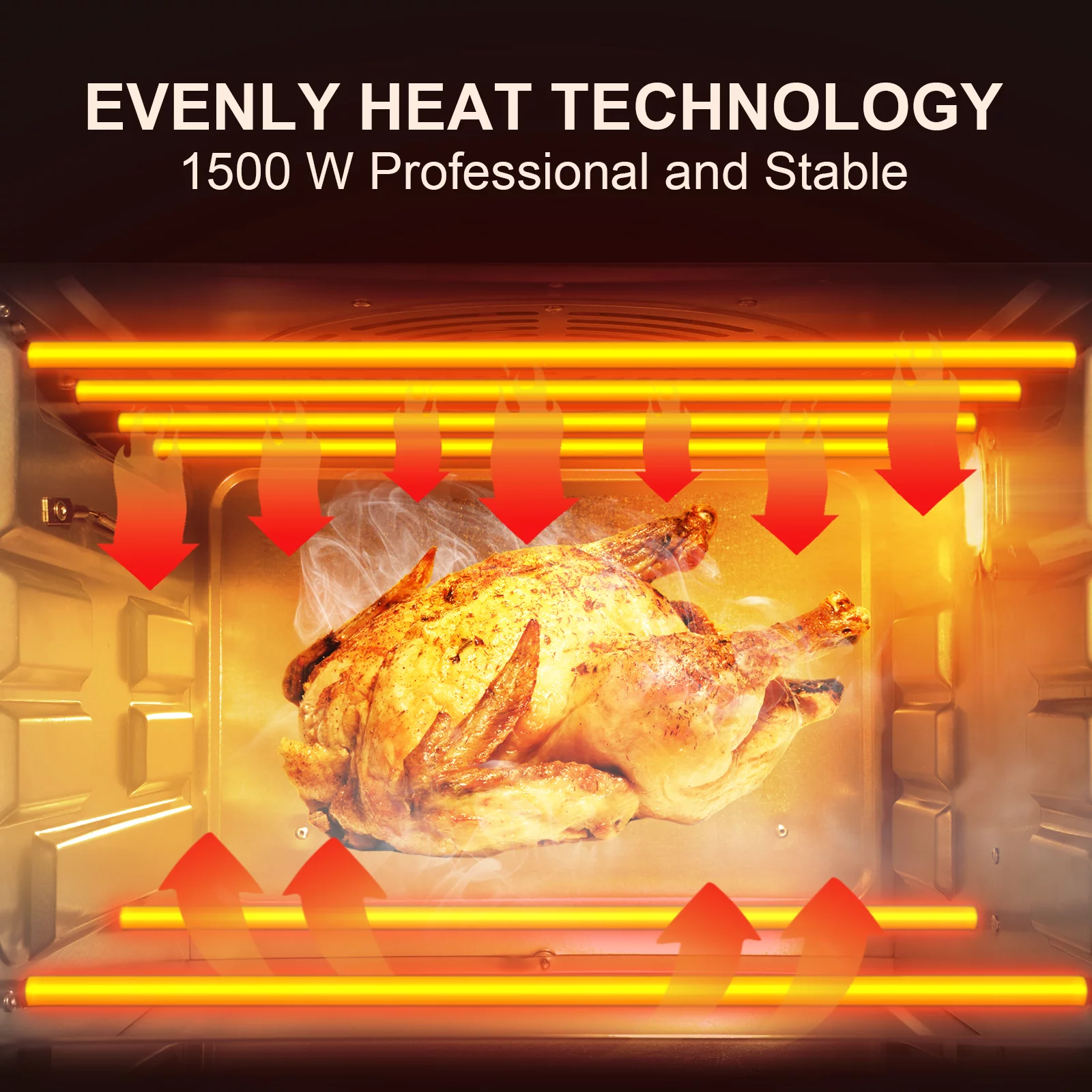 SUGIFT Air Fryer 10QT, Countertop Toaster Oven, 4 Slice Toaster Air Fryer Oven Warm, Broil, Toast, Bake, Air Fry, Oil-Free, Black Stainless Steel, Perfect for Countertop