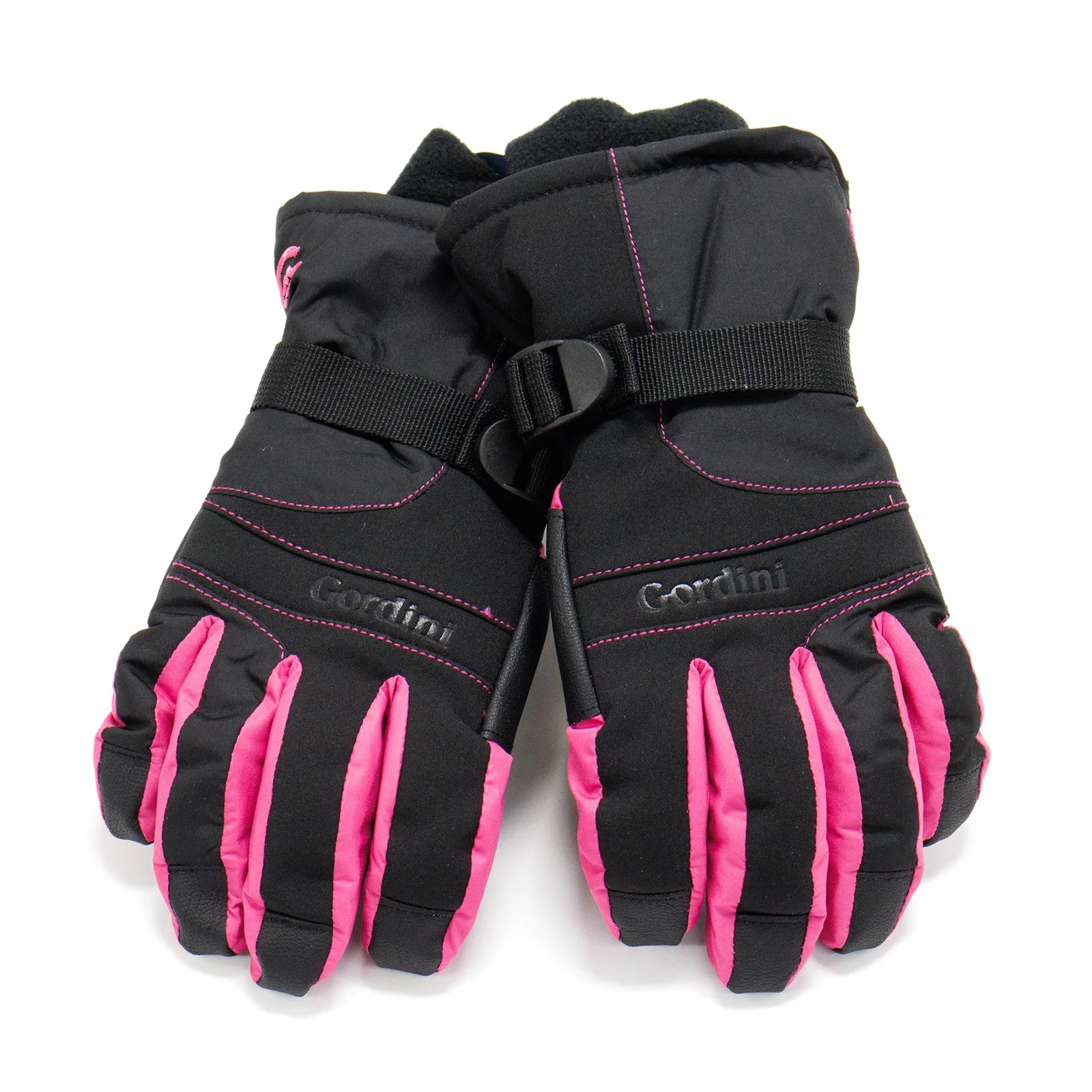 Gordini Girls Aquabloc Iii Waterproof Insulated Junior Gloves, Black \ Deep Pink,L - US