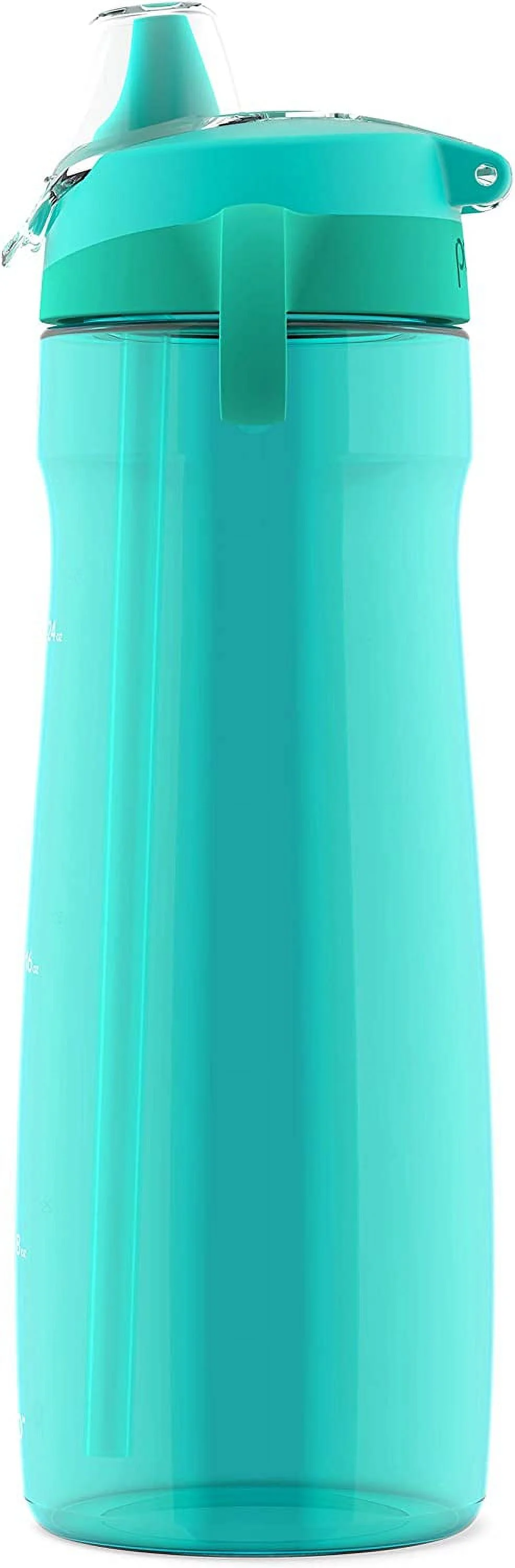 Pogo BPA-Free Tritan Plastic Water Bottle with Soft Straw, 32 Oz, Aquaviva