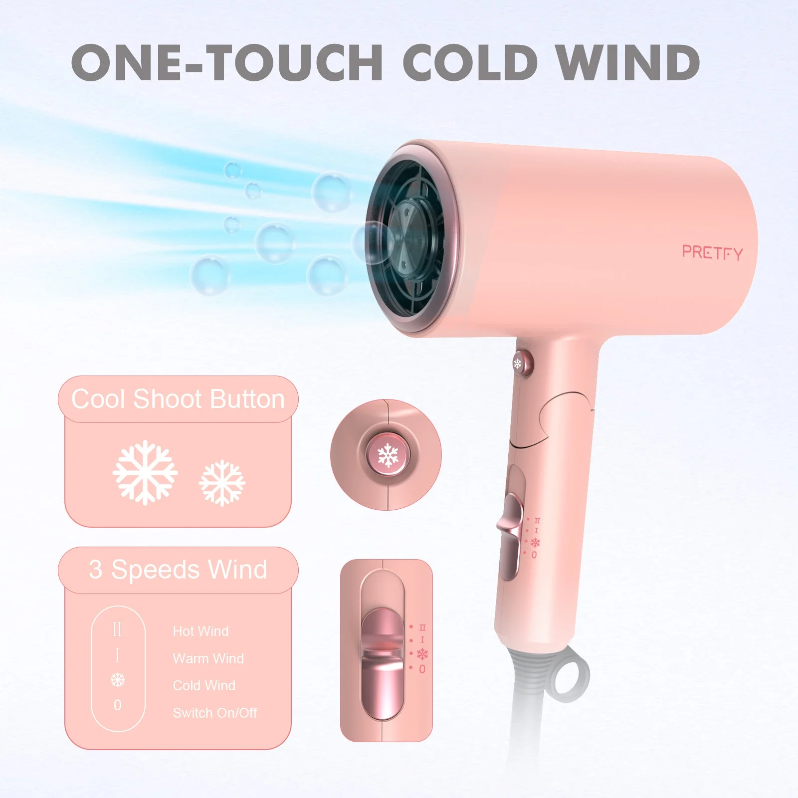 2000W Hair Dryer Large Wind Quickly Drying Hydrate Hair Household Hotel Hair Salon